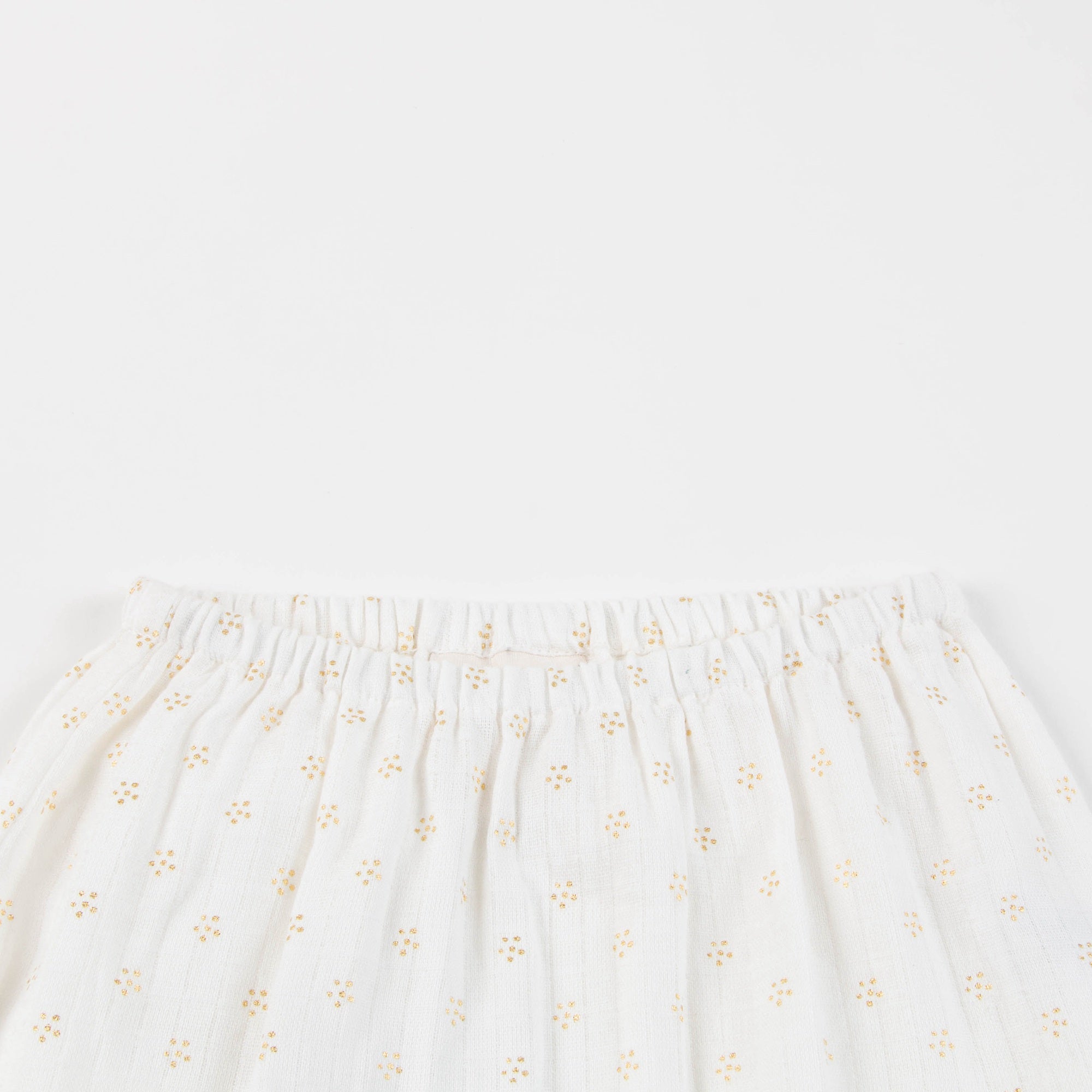 Baby Girls Off White Couche Gold Dots Cotton Trousers