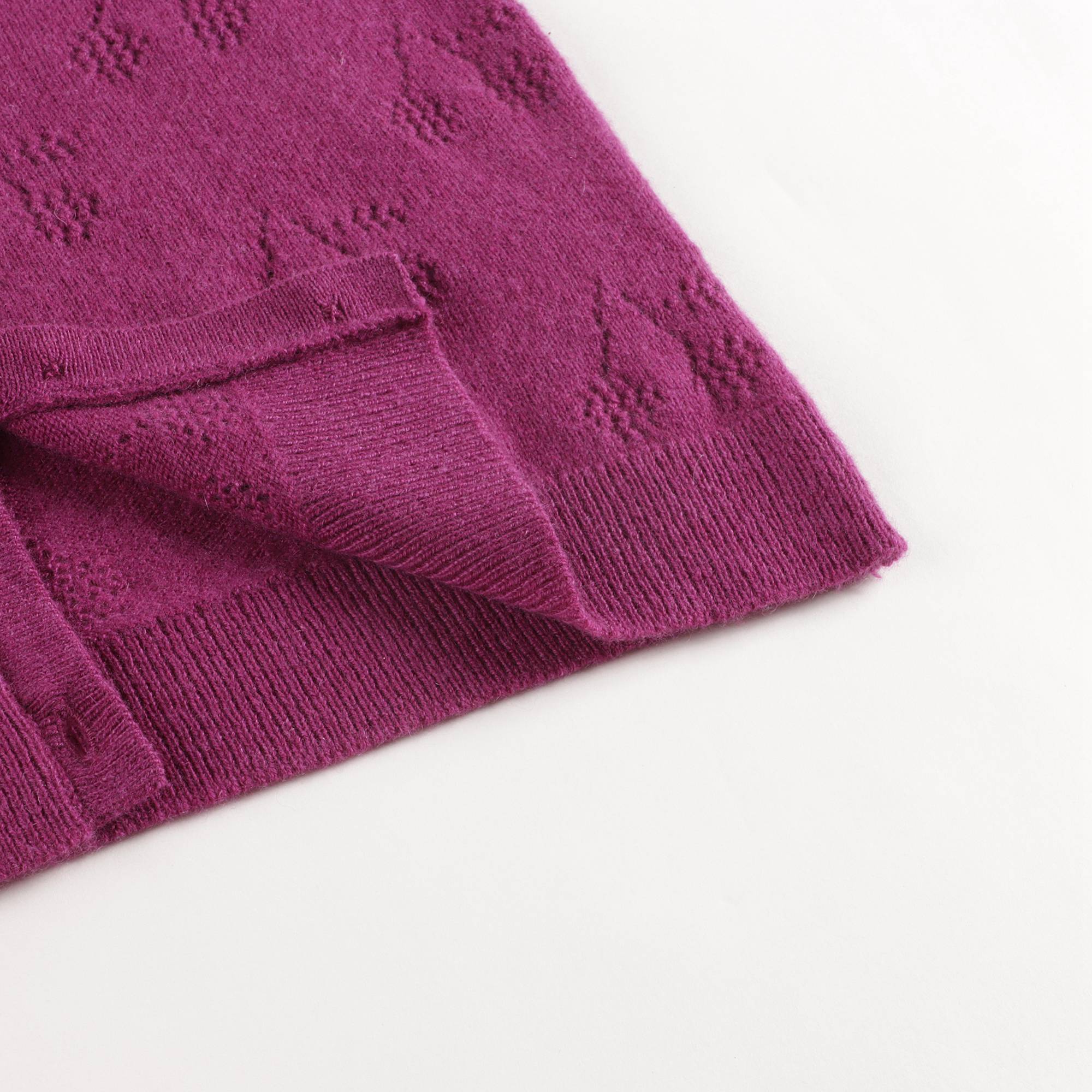 Girls Fuschia Logo Cashmere Cardigan