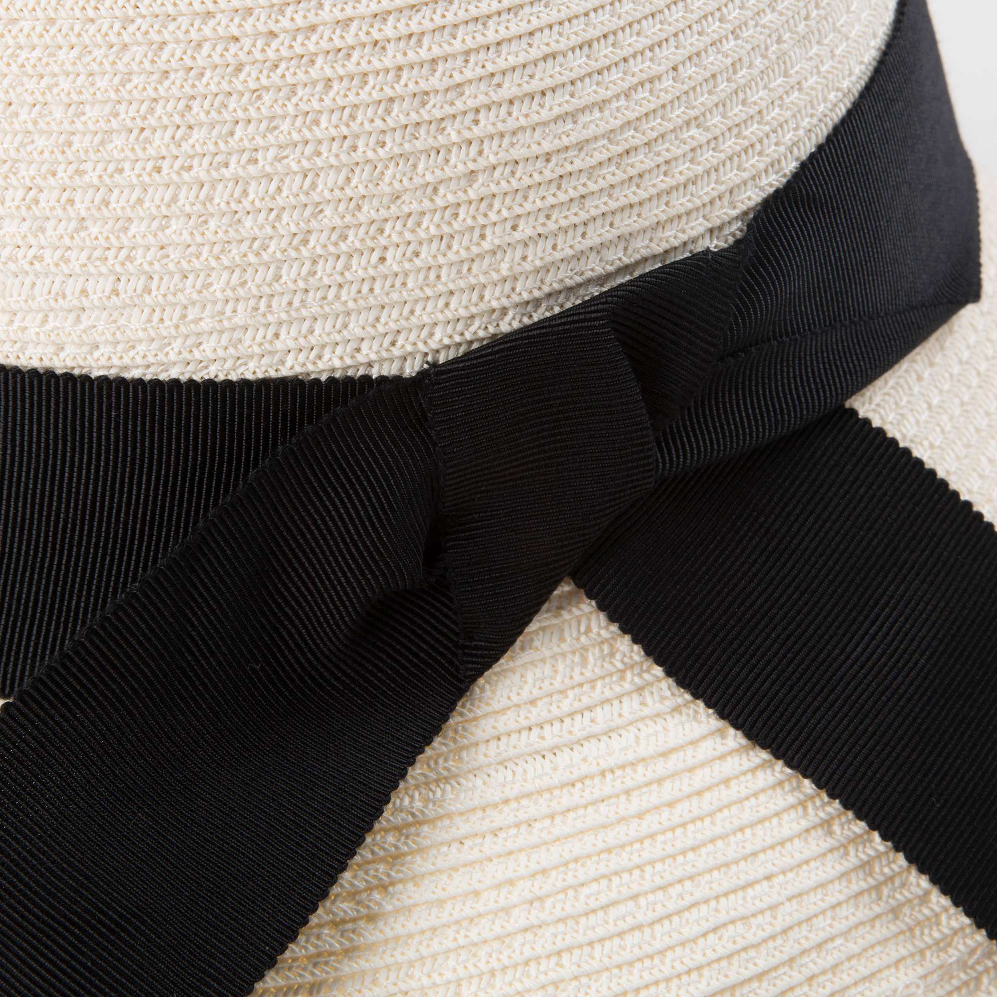 Girls White Woven Hat