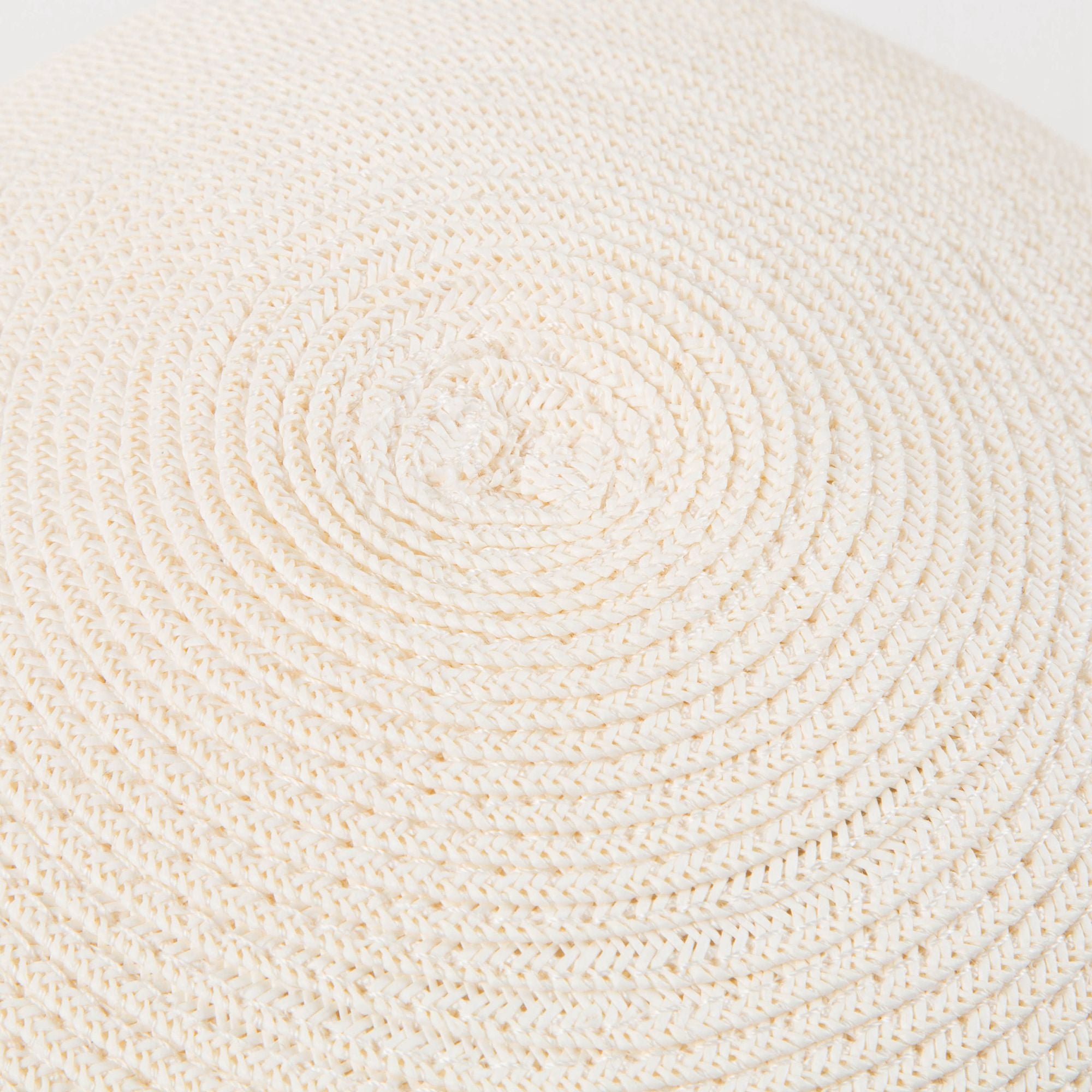 Girls White Woven Hat