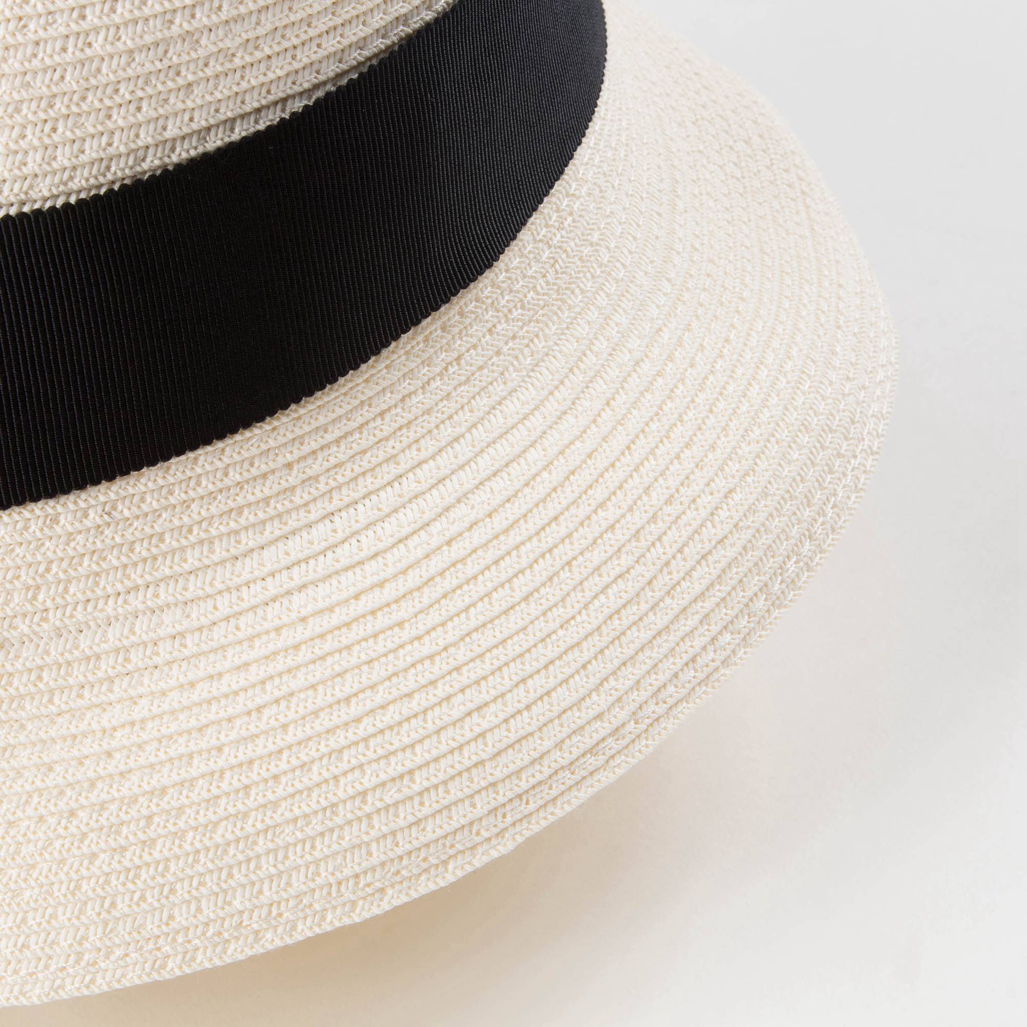 Girls White Woven Hat