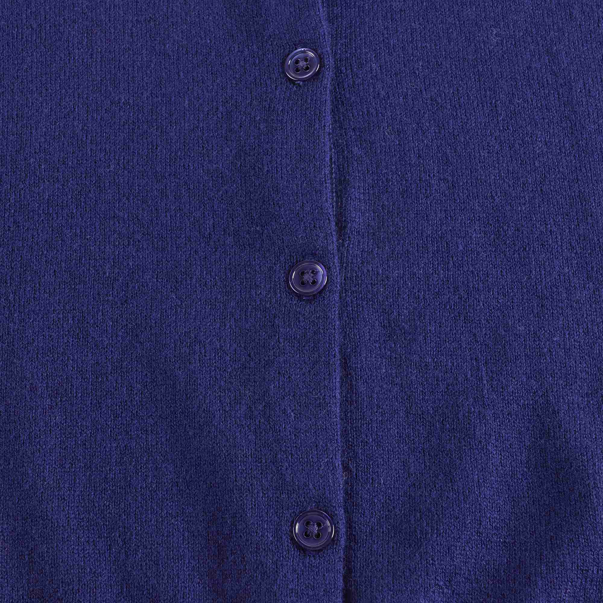 Girls Blue Logo Wool Cardigan