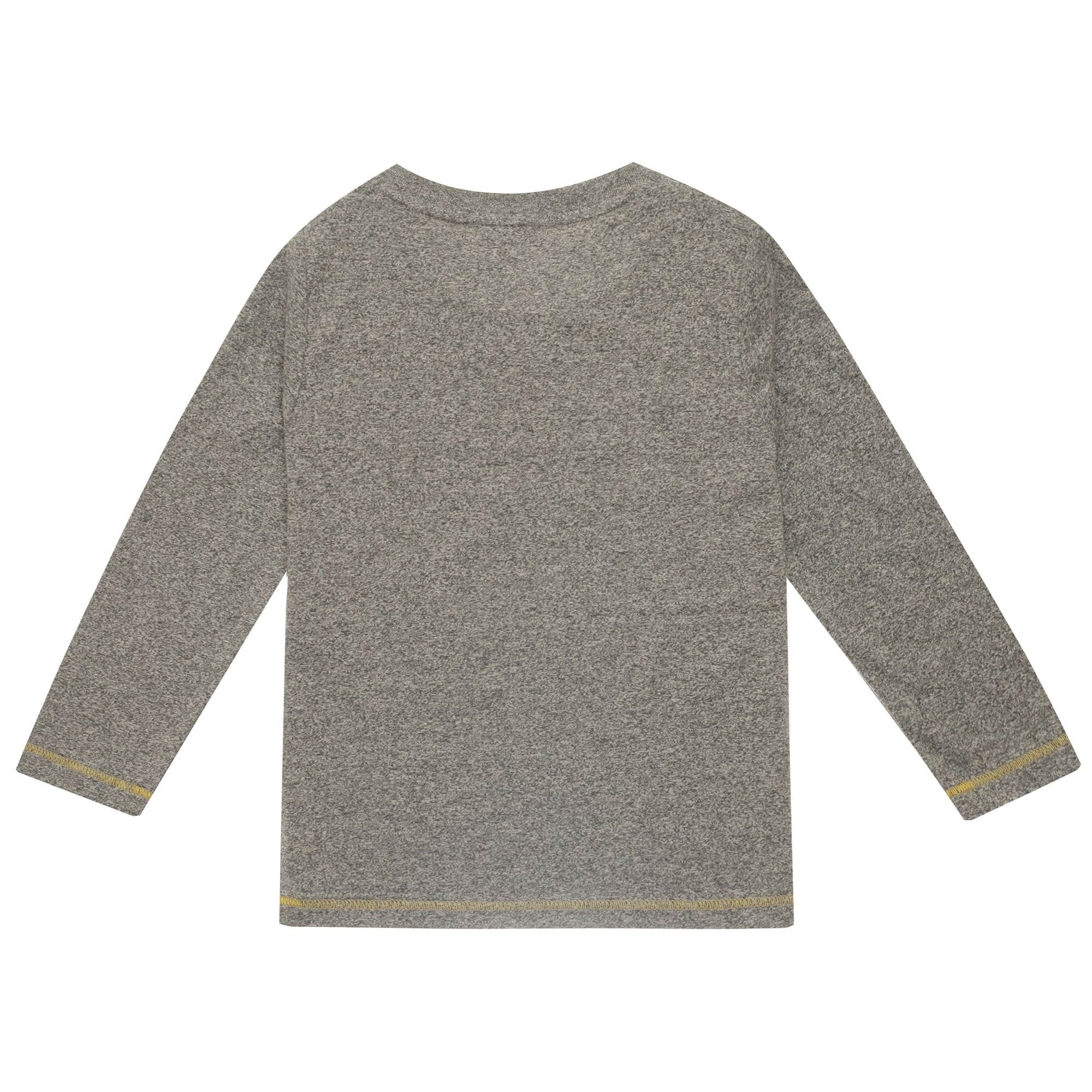 Boy Grey Fancy Printed Trims Cotton T-Shirt - CÉMAROSE | Children's Fashion Store - 2