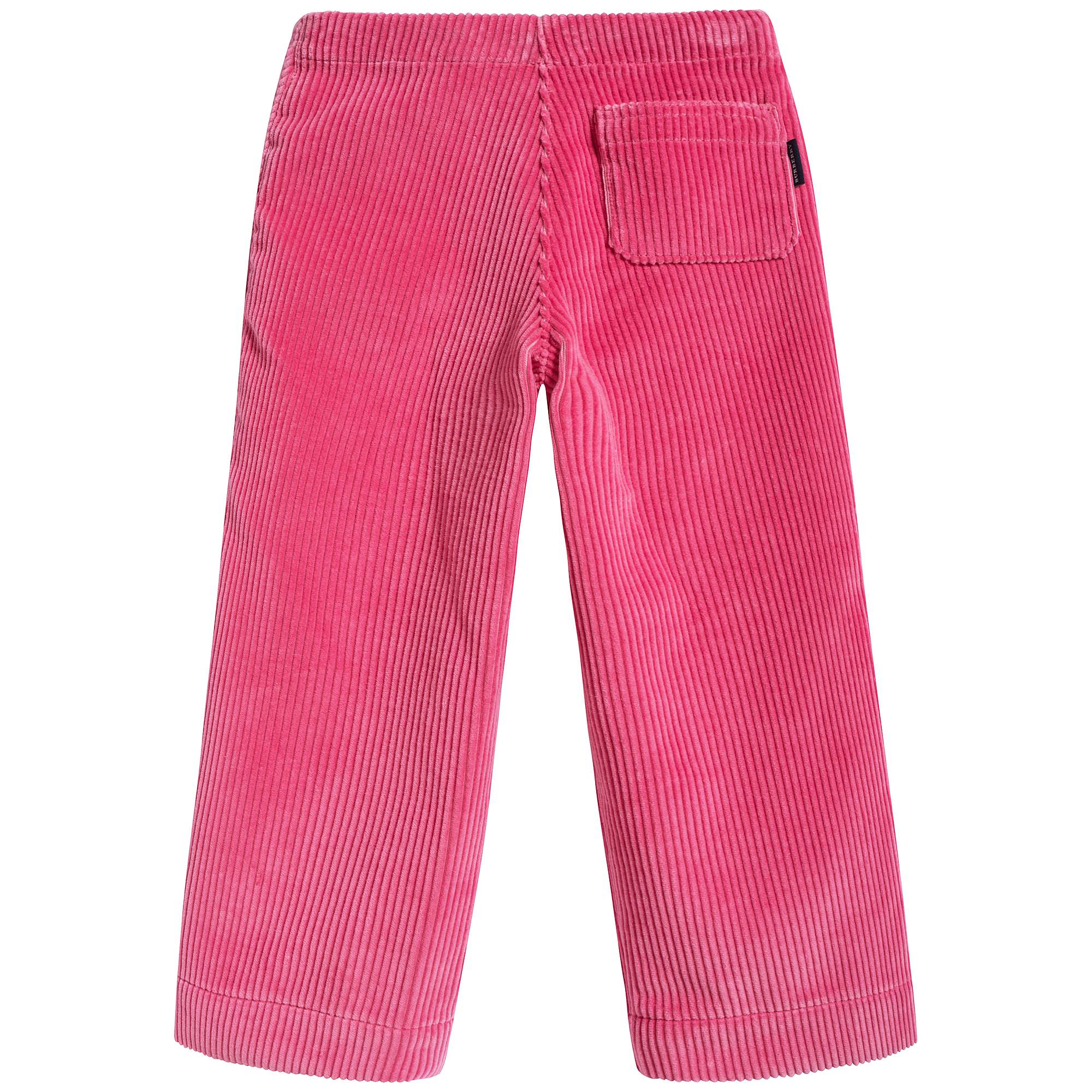 Girls Bright Rose Cotton Trousers
