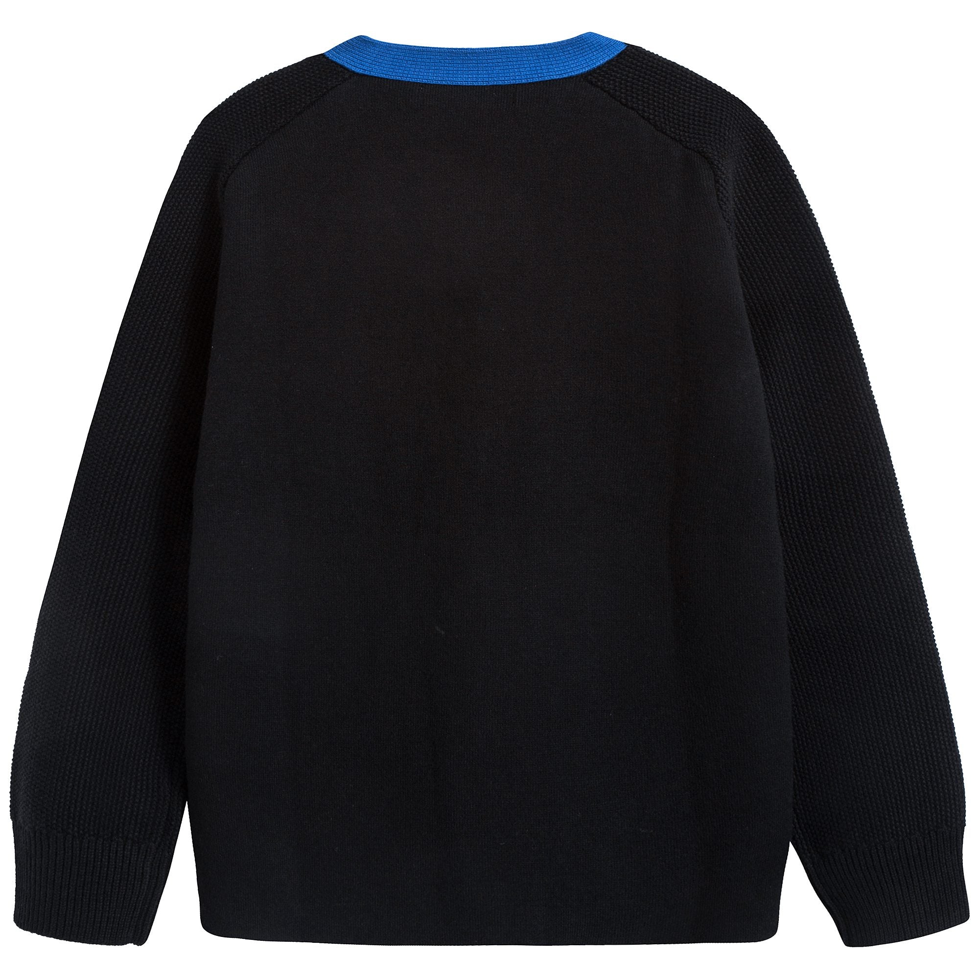 Girls Black Cotton Cardigan