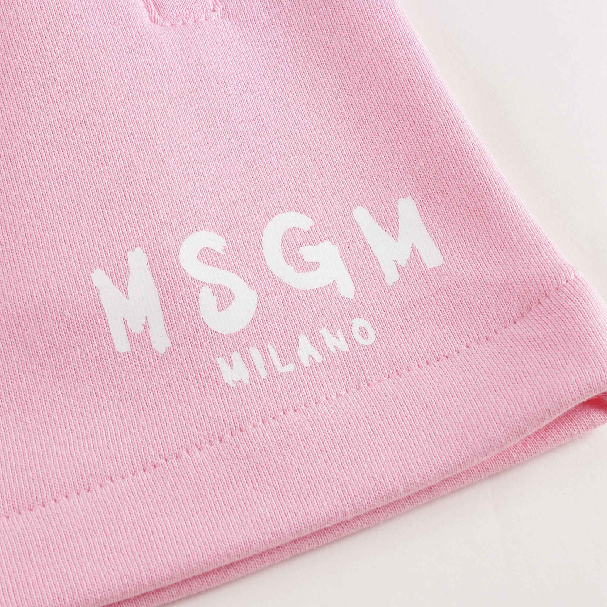 Girls Pink Logo Cotton Skirt
