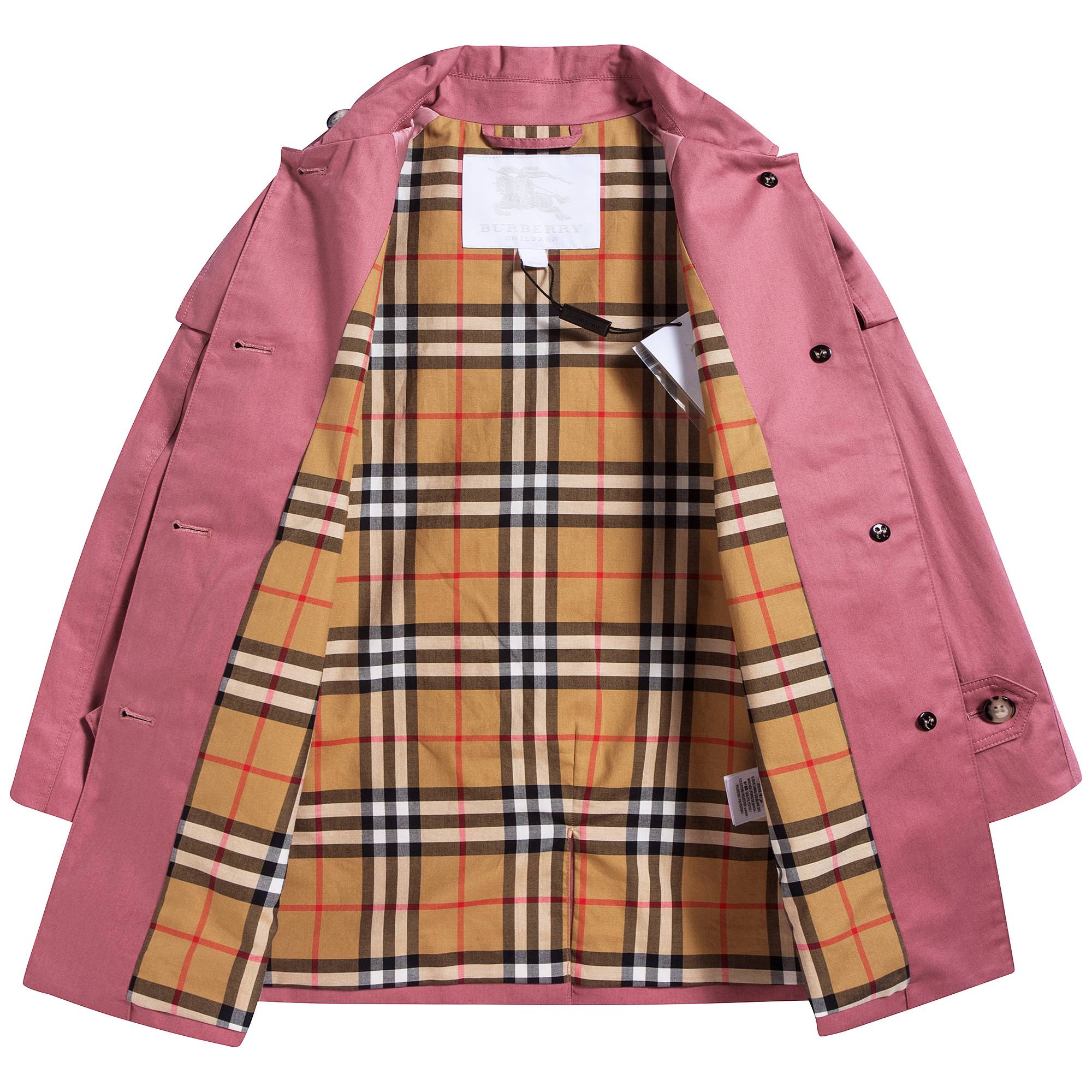 Girls Rose Pink Cotton Coat