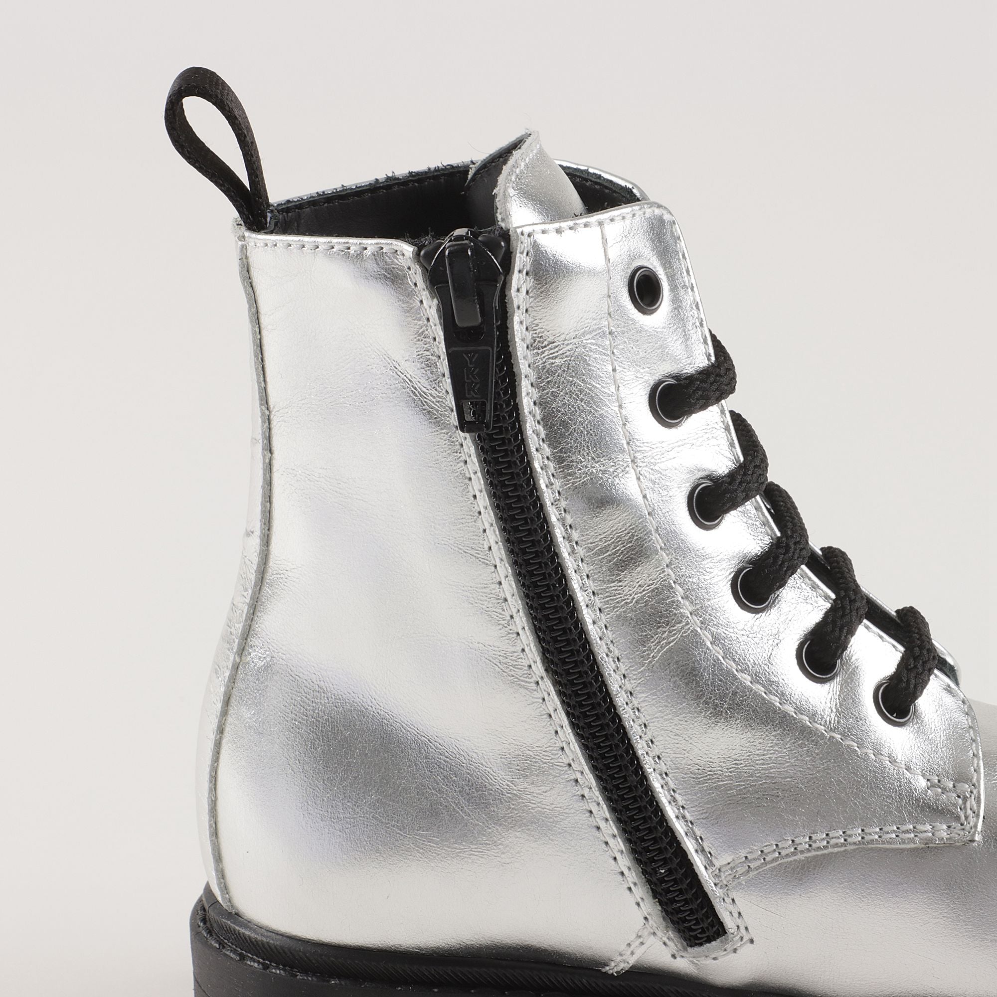 Baby Girls Silver Leather Boots