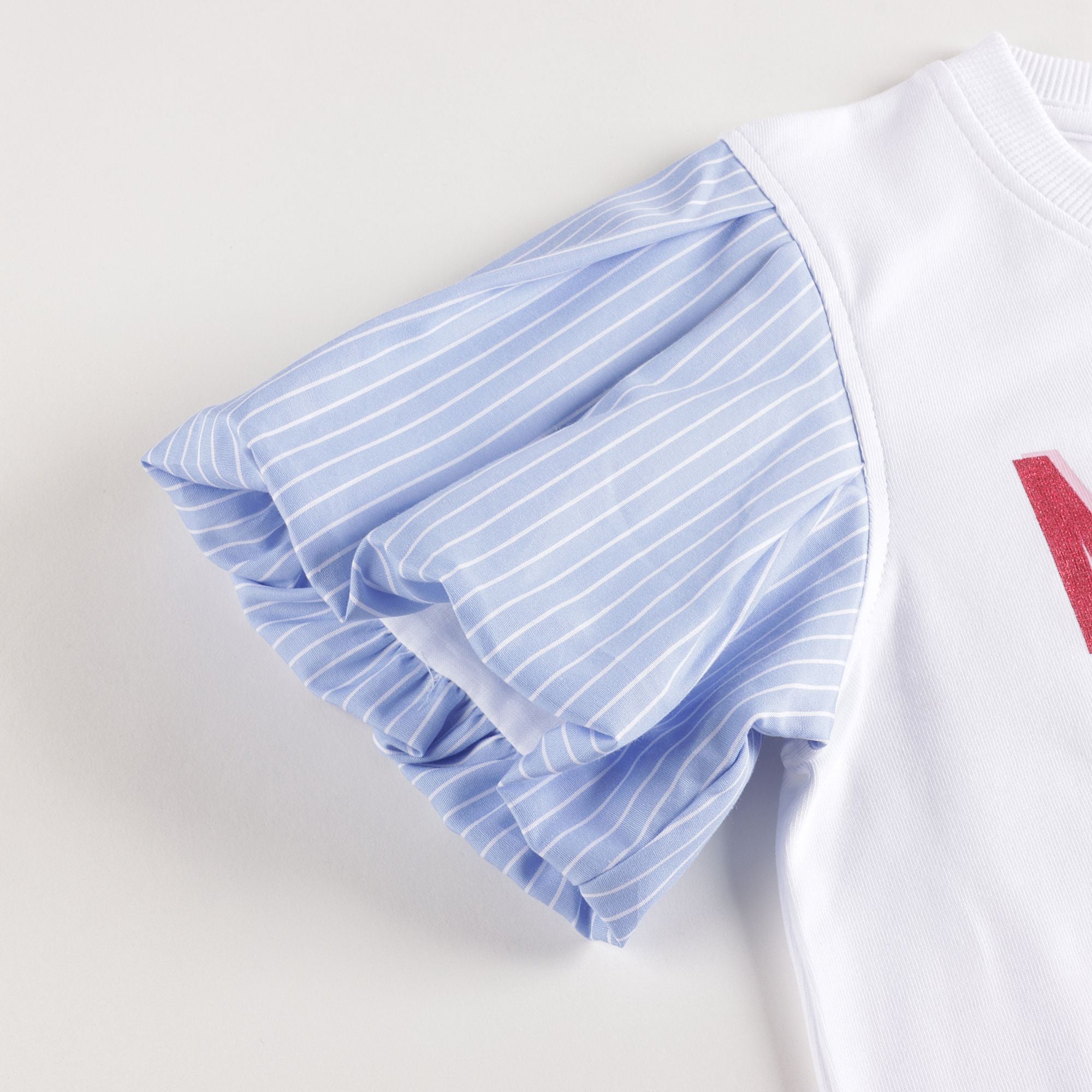 Girls White Logo Cotton T-Shirt