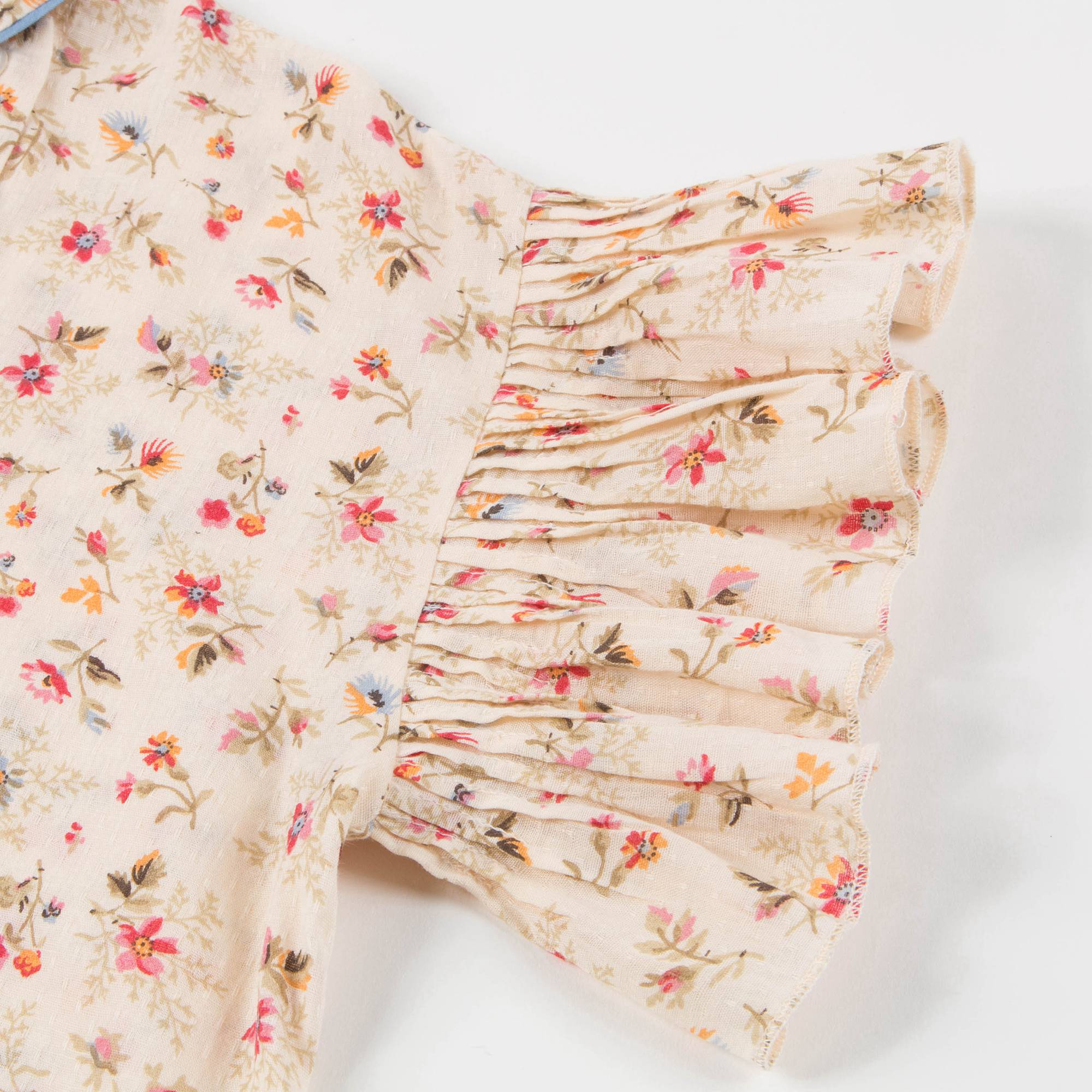 Girls Pink Printed Cotton Woven T-shirt