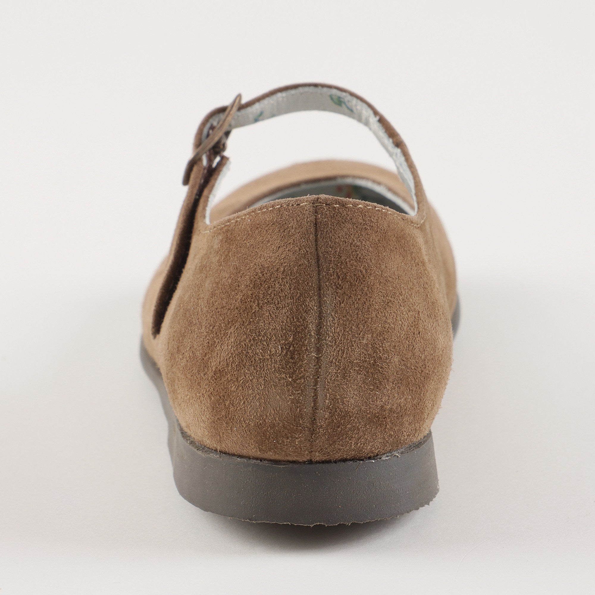 Girls Brown Leather Flat Shoes
