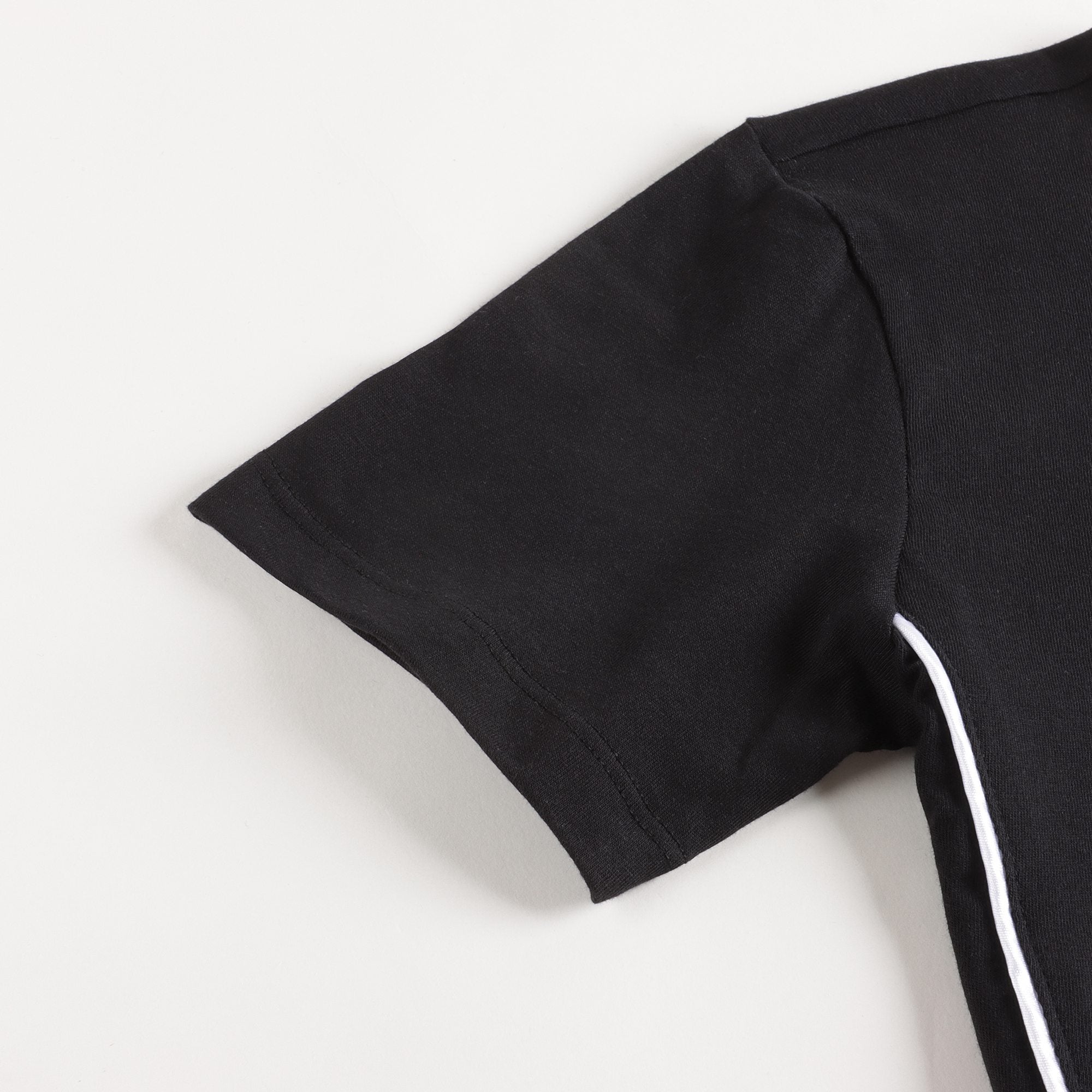 Girls Black Logo Cotton T-Shirt