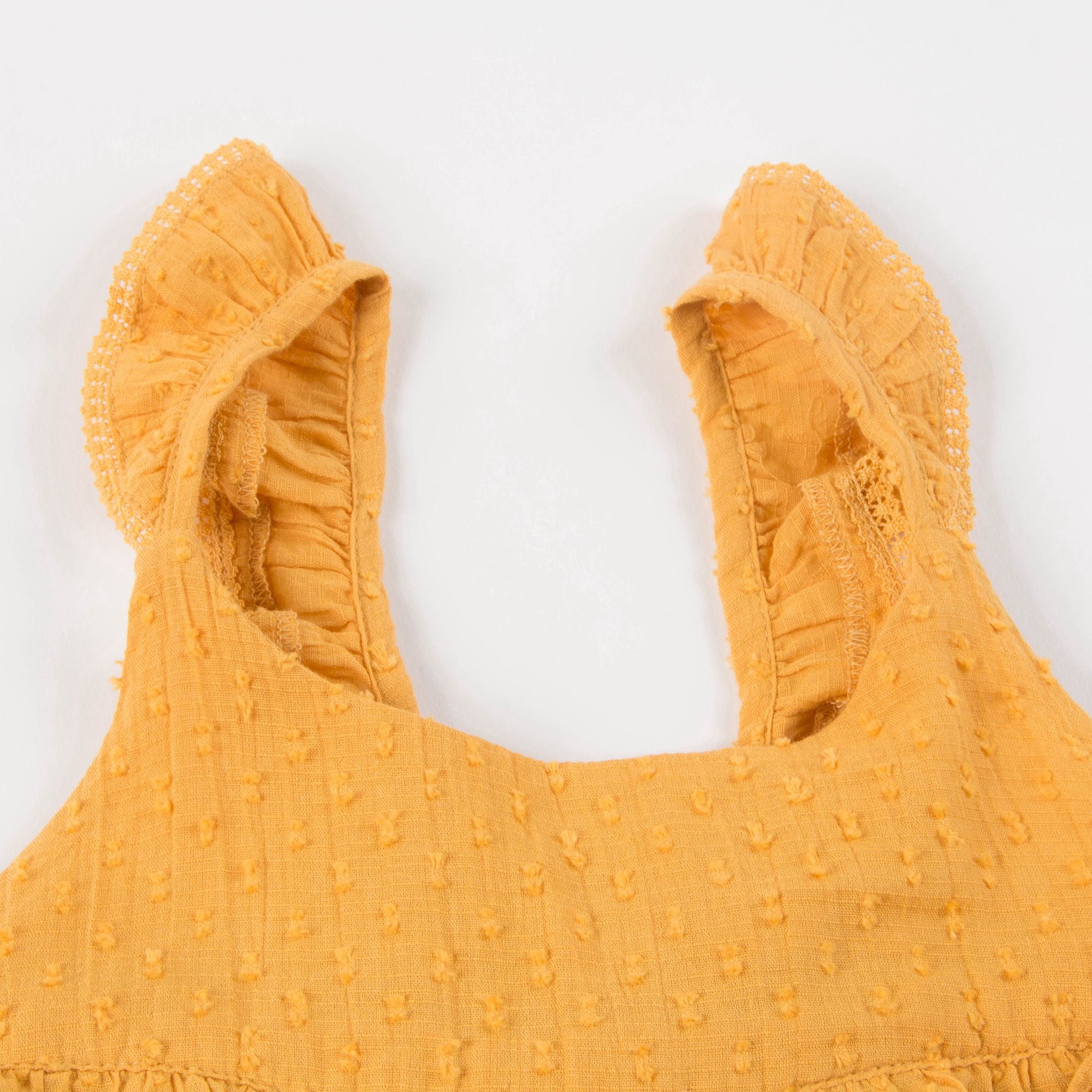Girls Ginger Yellow Cotton Dress