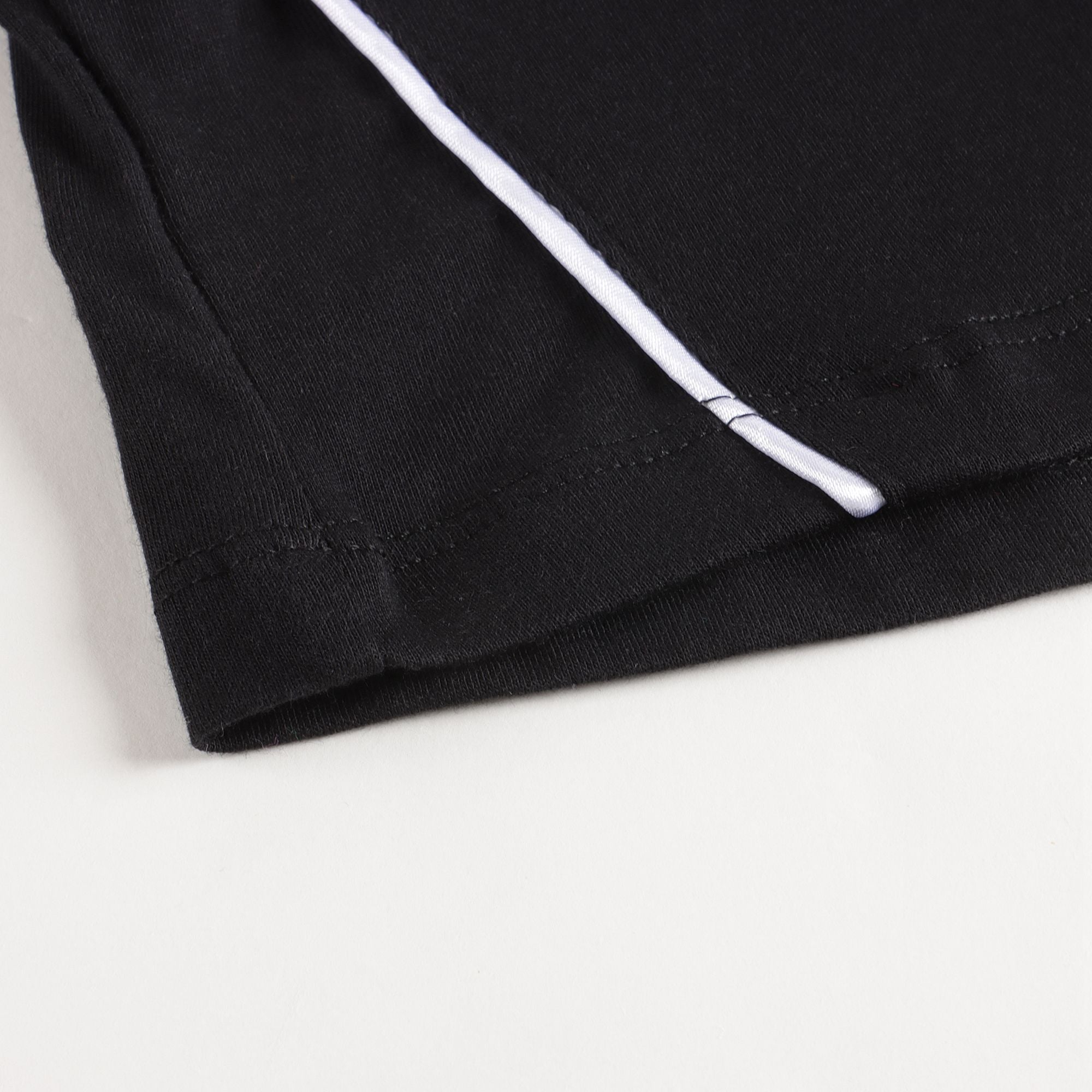 Girls Black Logo Cotton T-Shirt