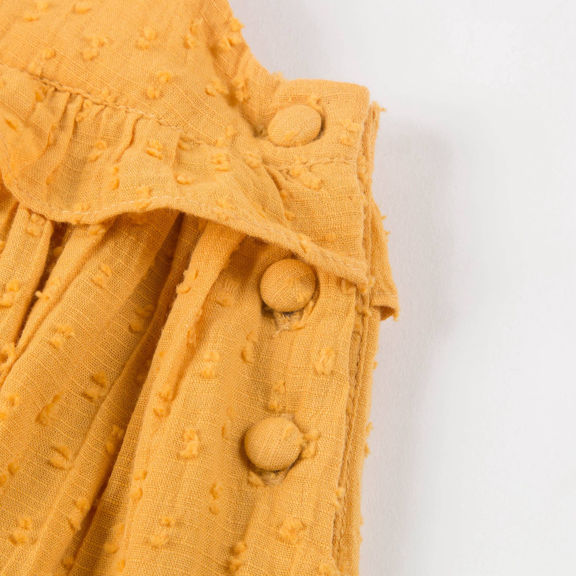 Girls Ginger Yellow Cotton Dress