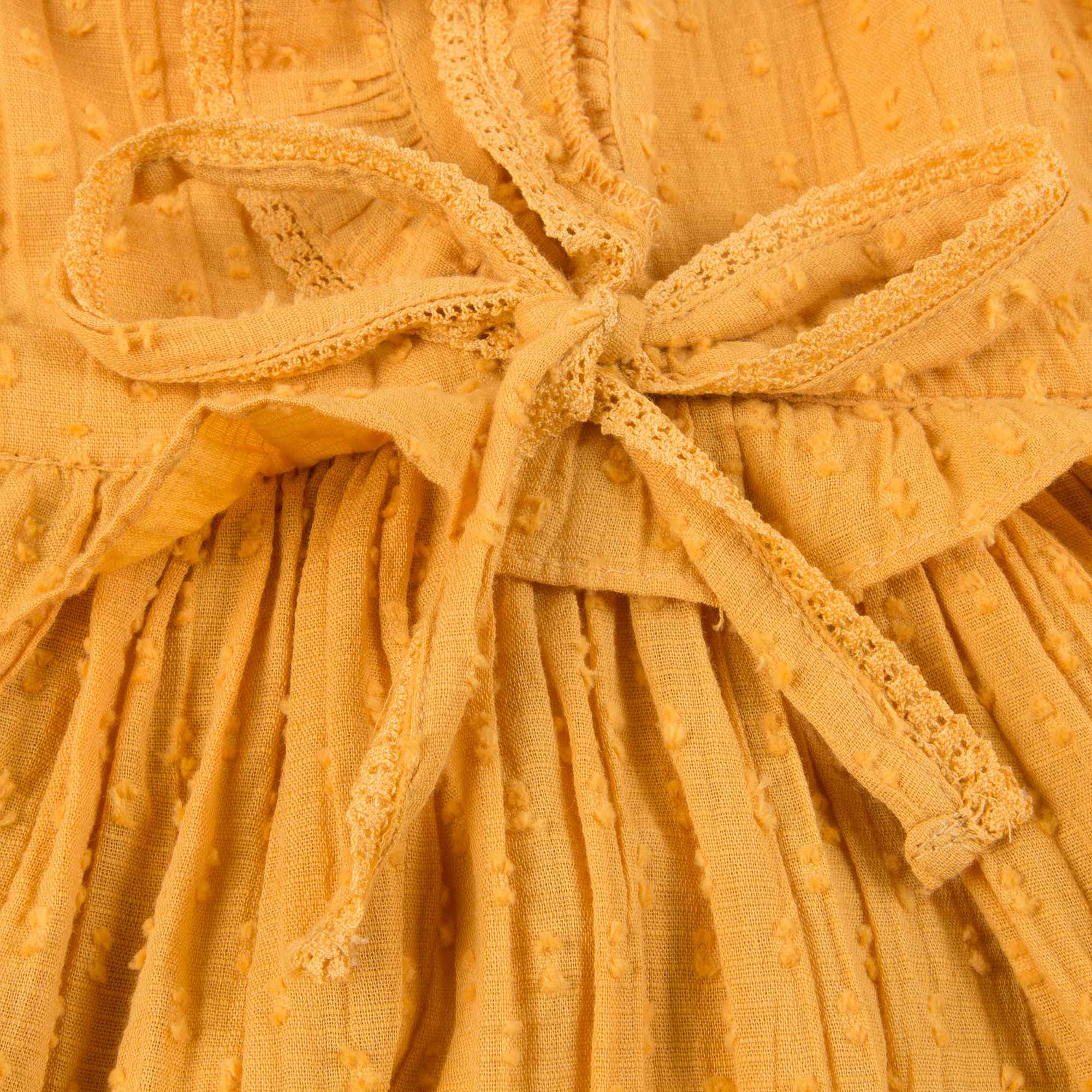 Girls Ginger Yellow Cotton Dress