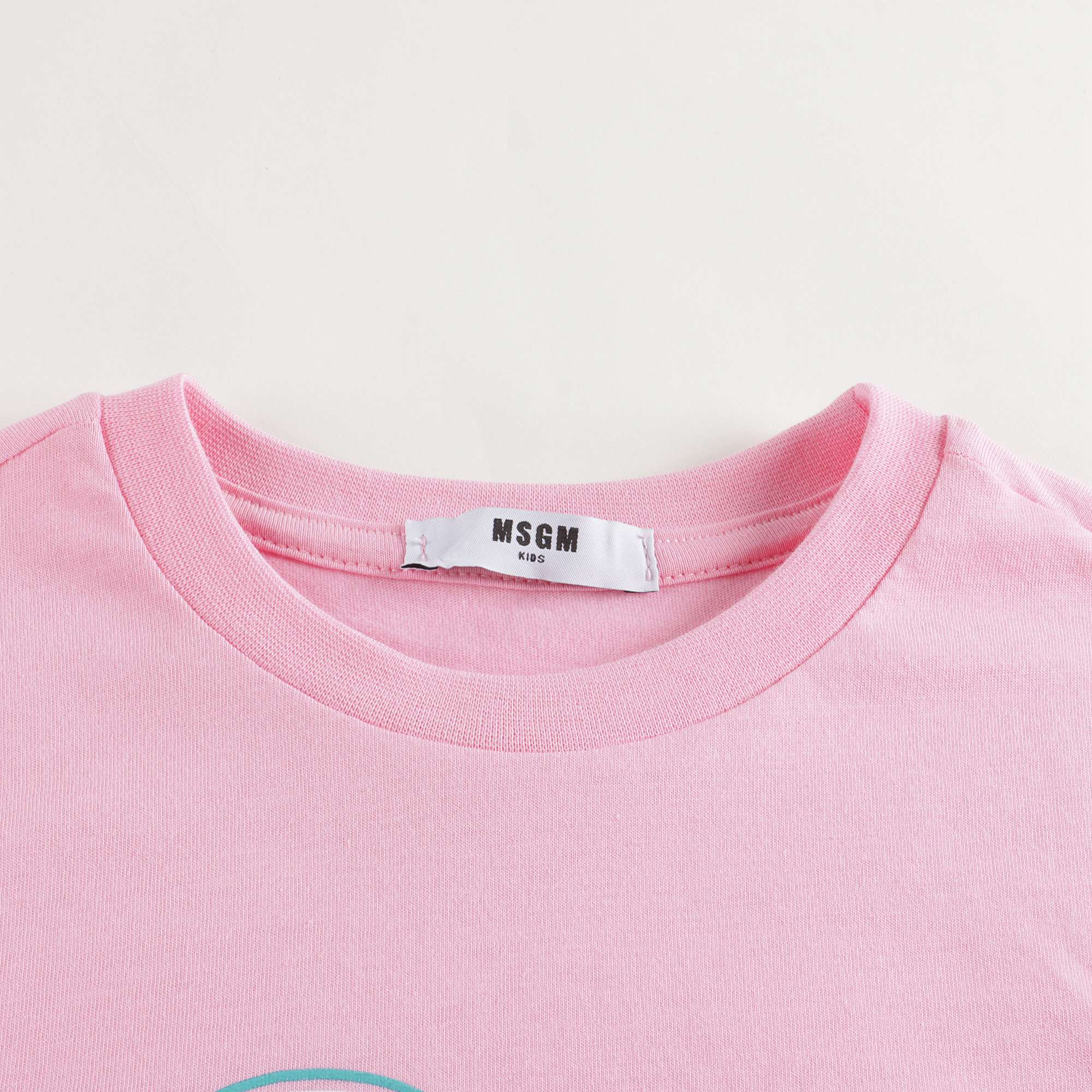 Girls Pink Logo Cotton T-Shirt