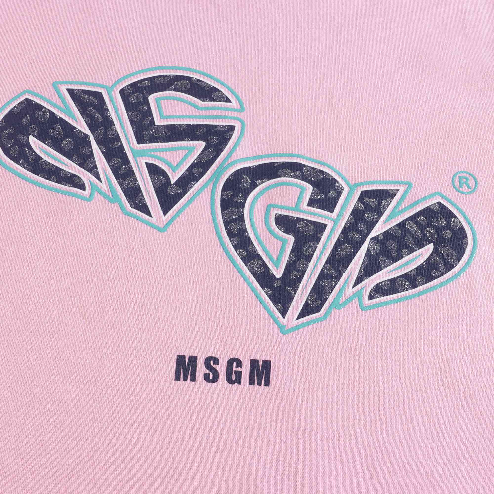 Girls Pink Logo Cotton T-Shirt