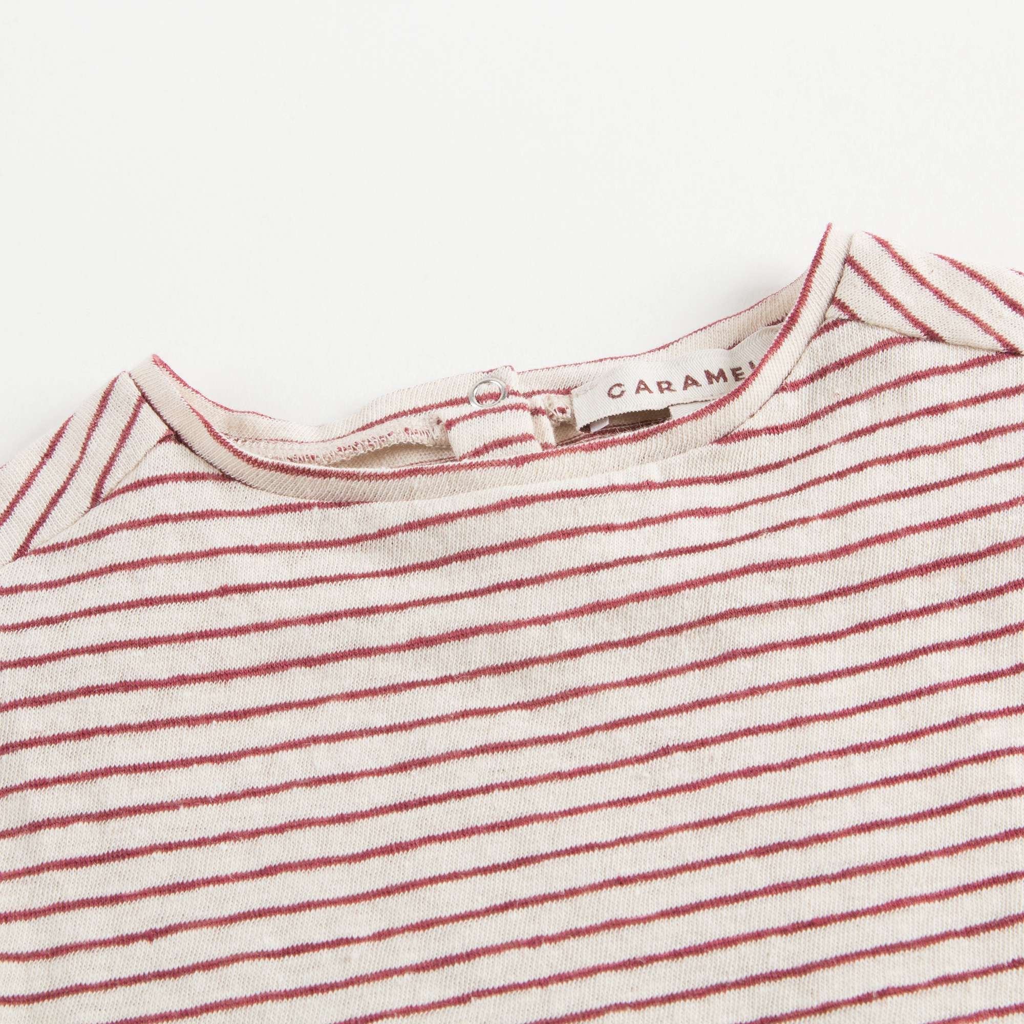 Baby Girls Dark Red Striped T-shirt