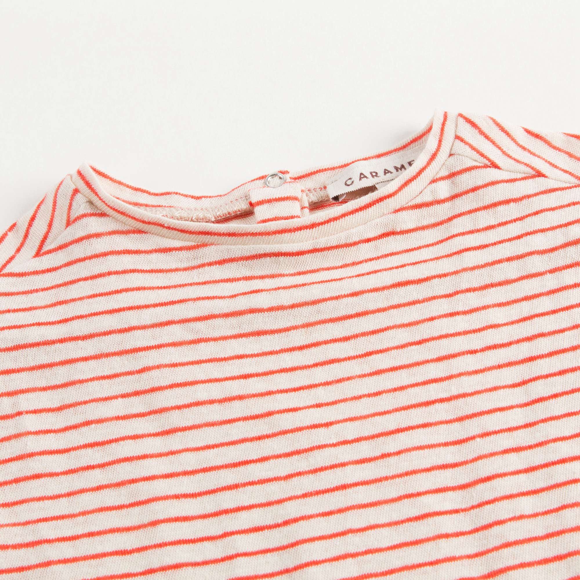 Baby Girls Bright Orange Striped T-shirt