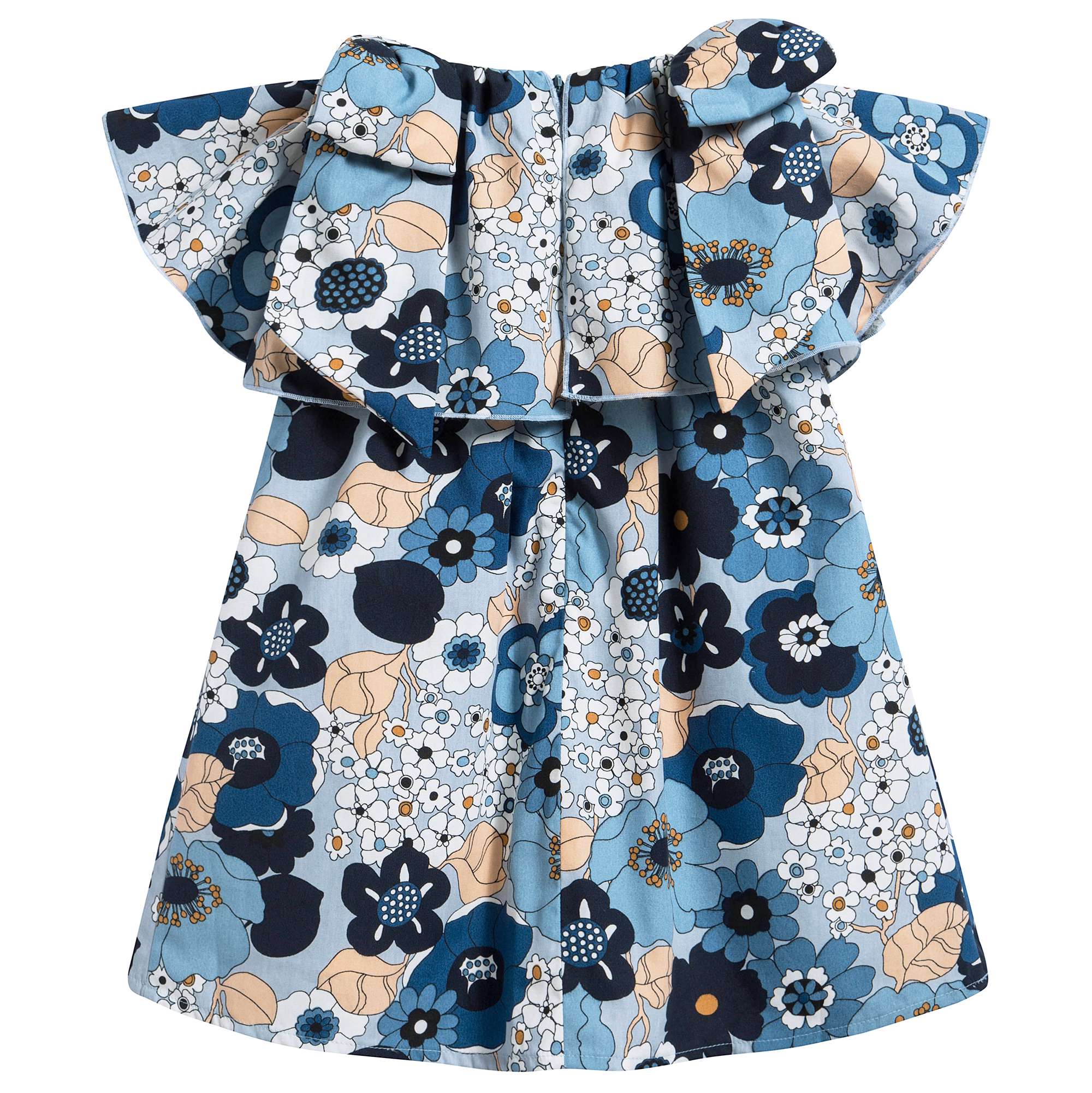 Baby Girls Marine Blue Cotton Dress