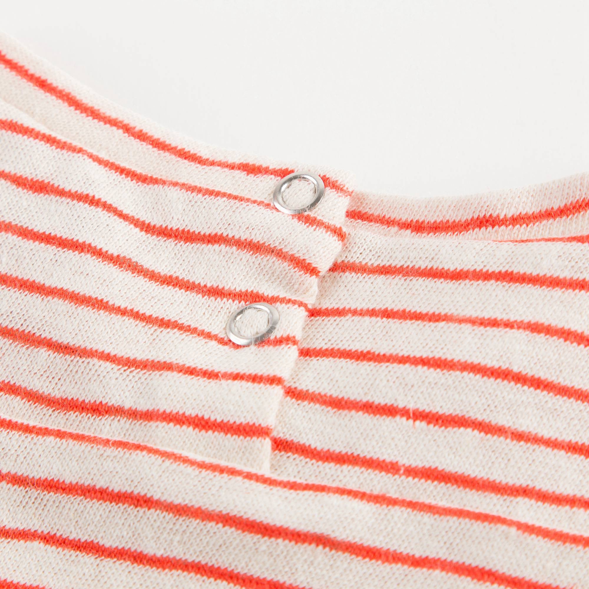 Baby Girls Bright Orange Striped T-shirt