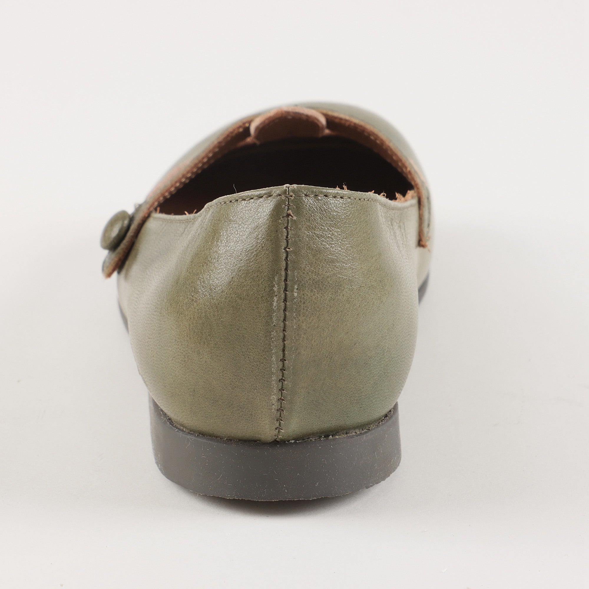 Girls Green Leather Shoes