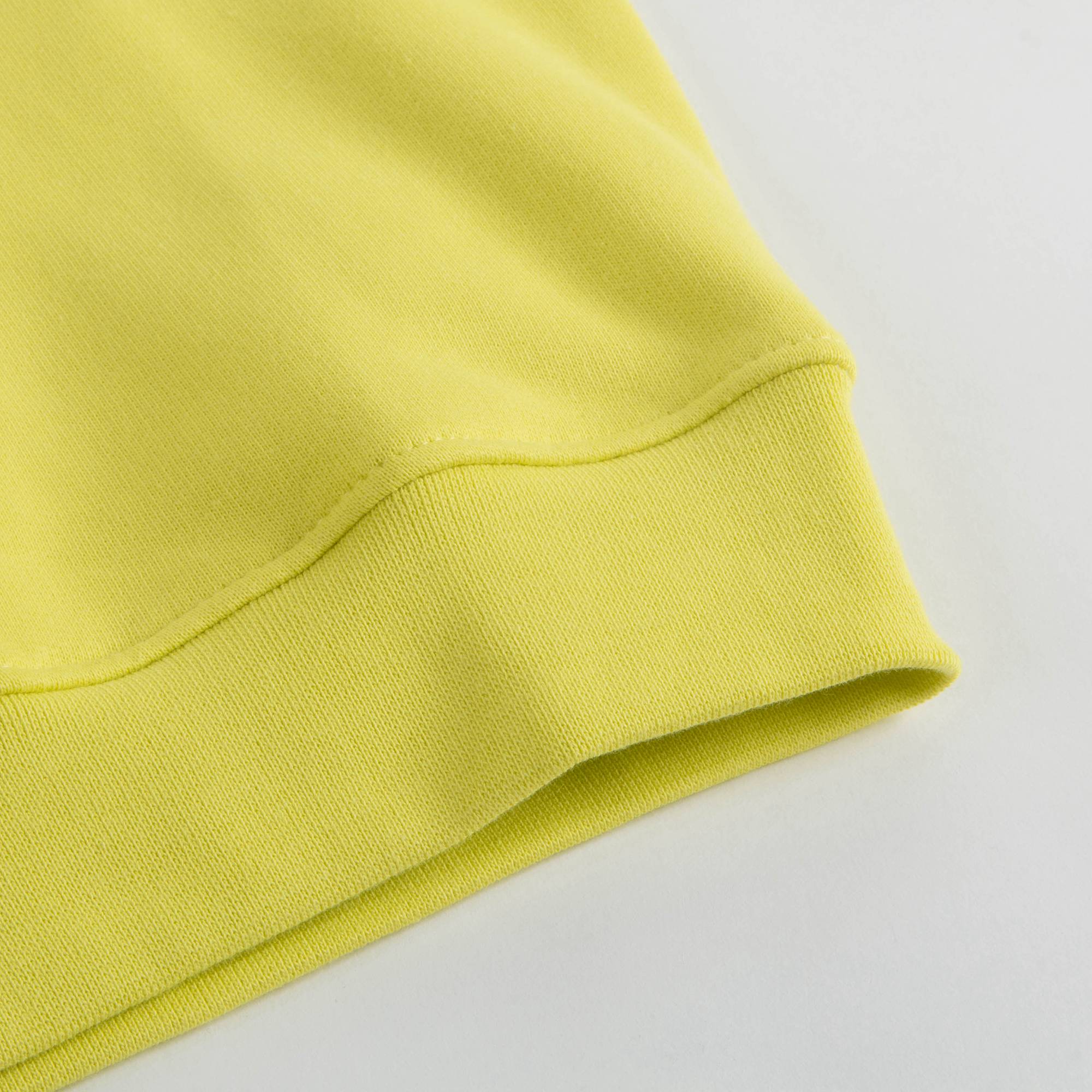 Girls Fluo Yellow Logo Cotton Sweatshirt