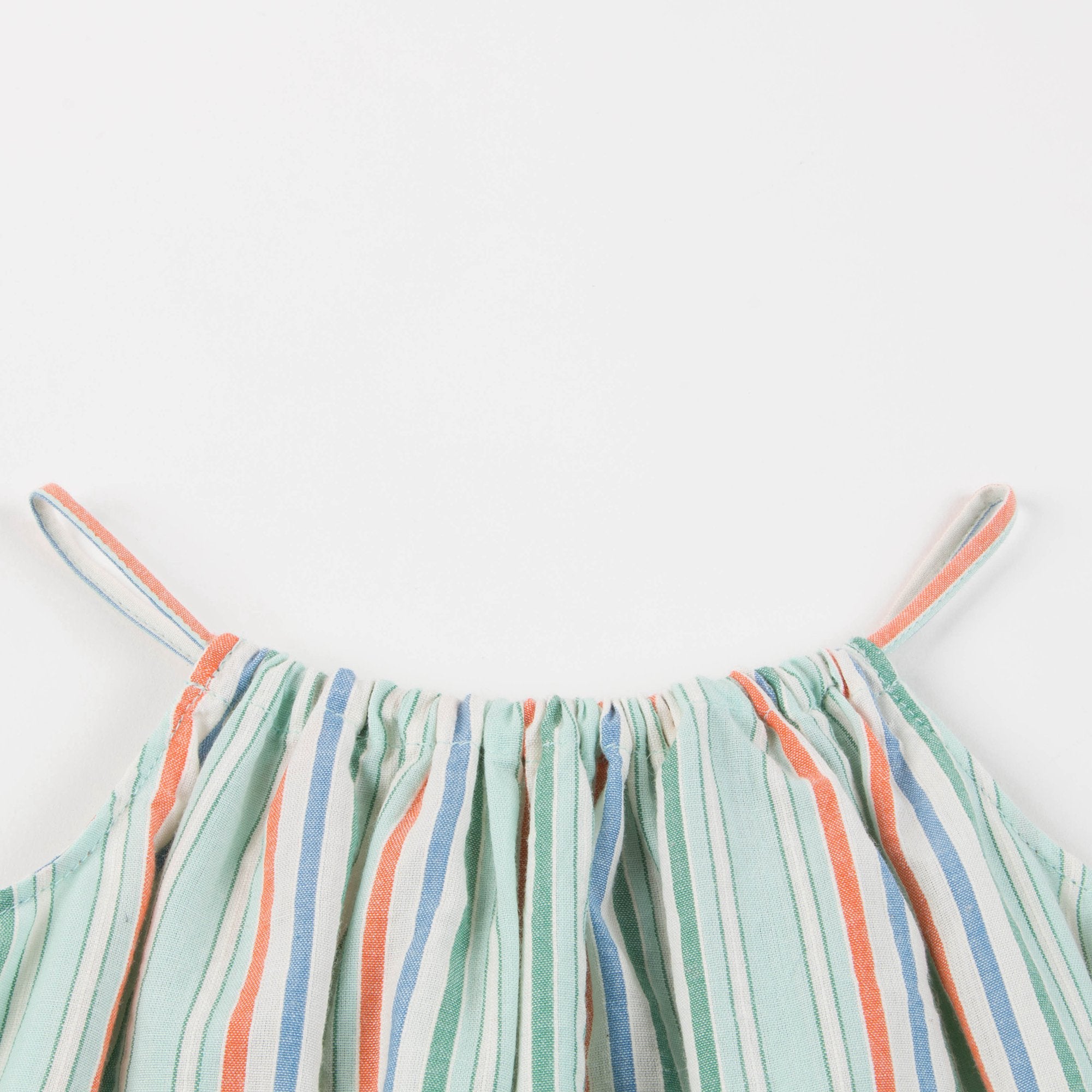 Baby Girls Multi Stripe Cotton Woven Dress