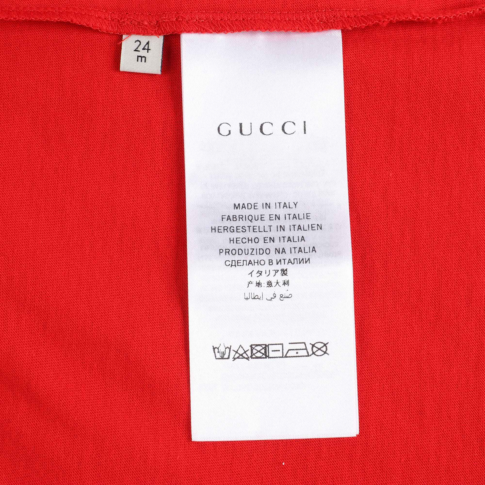 Baby Girls Red Printed Cotton T-shirt