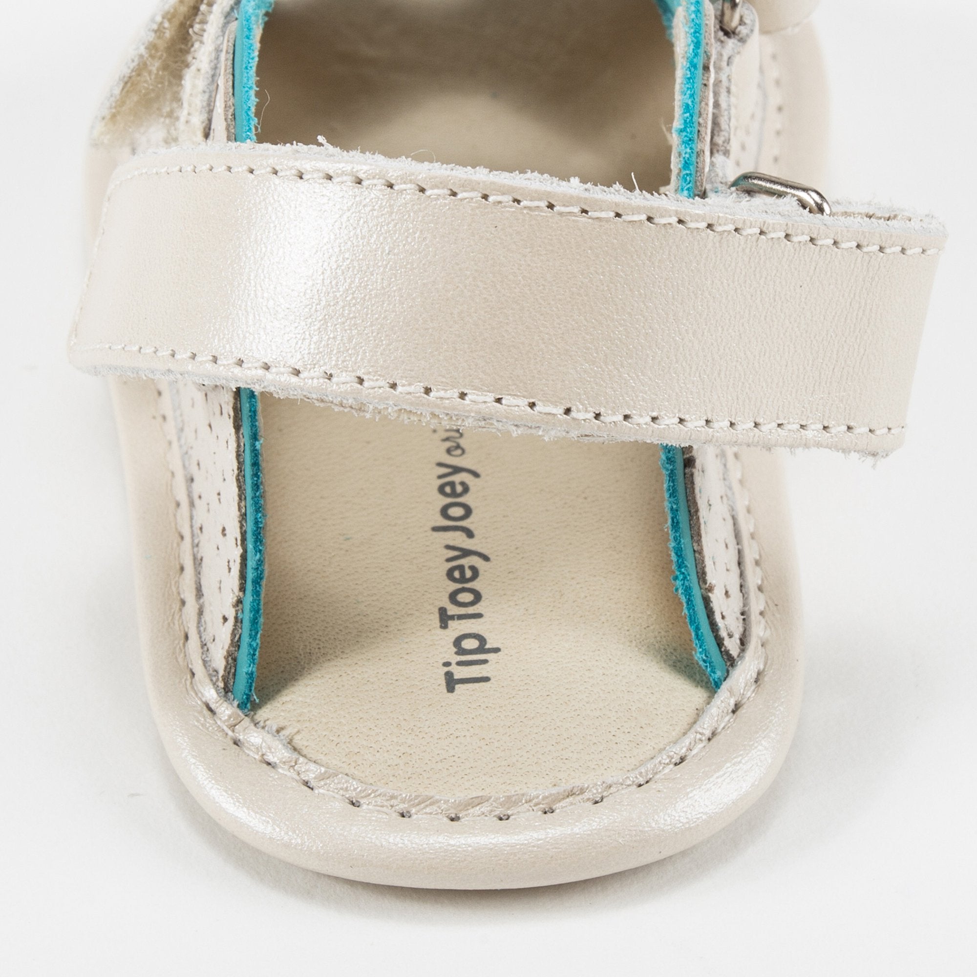 Baby Girls  Antique White Holes Leather Sandal