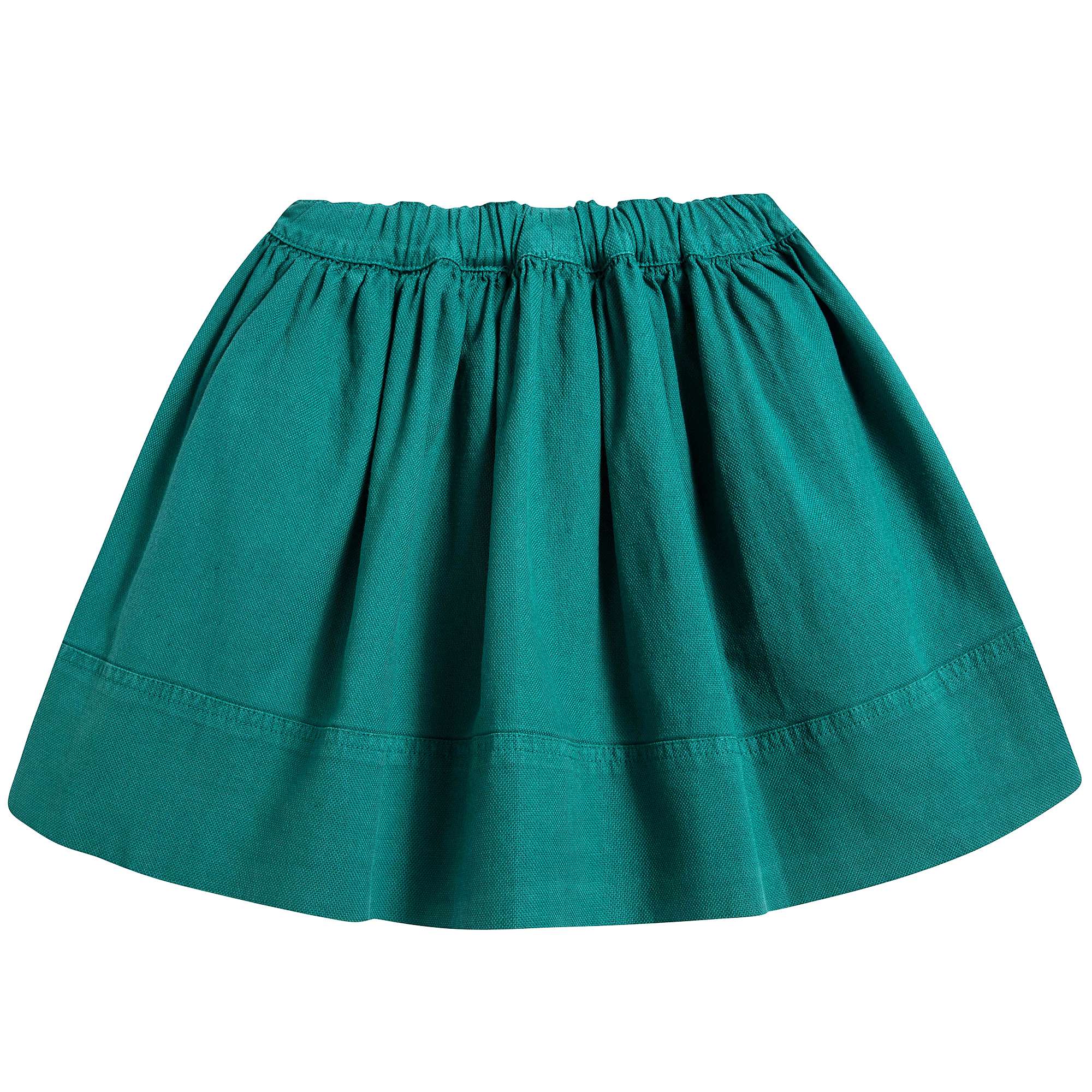 Girls Sea Green Cotton Skirt