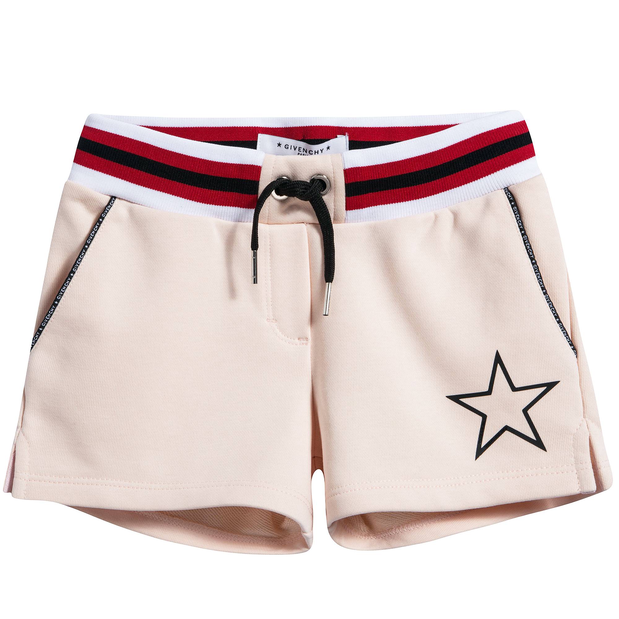 Girls Rose Petale Cotton Shorts