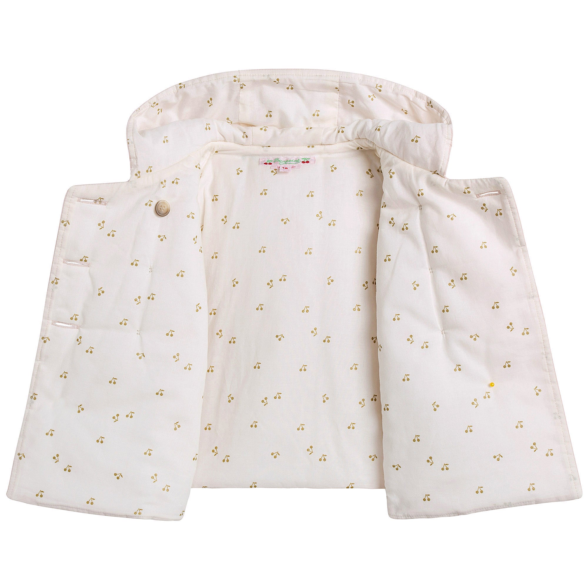 Baby Girls Light Pink Hooded Cotton Coat - CÉMAROSE | Children's Fashion Store - 3