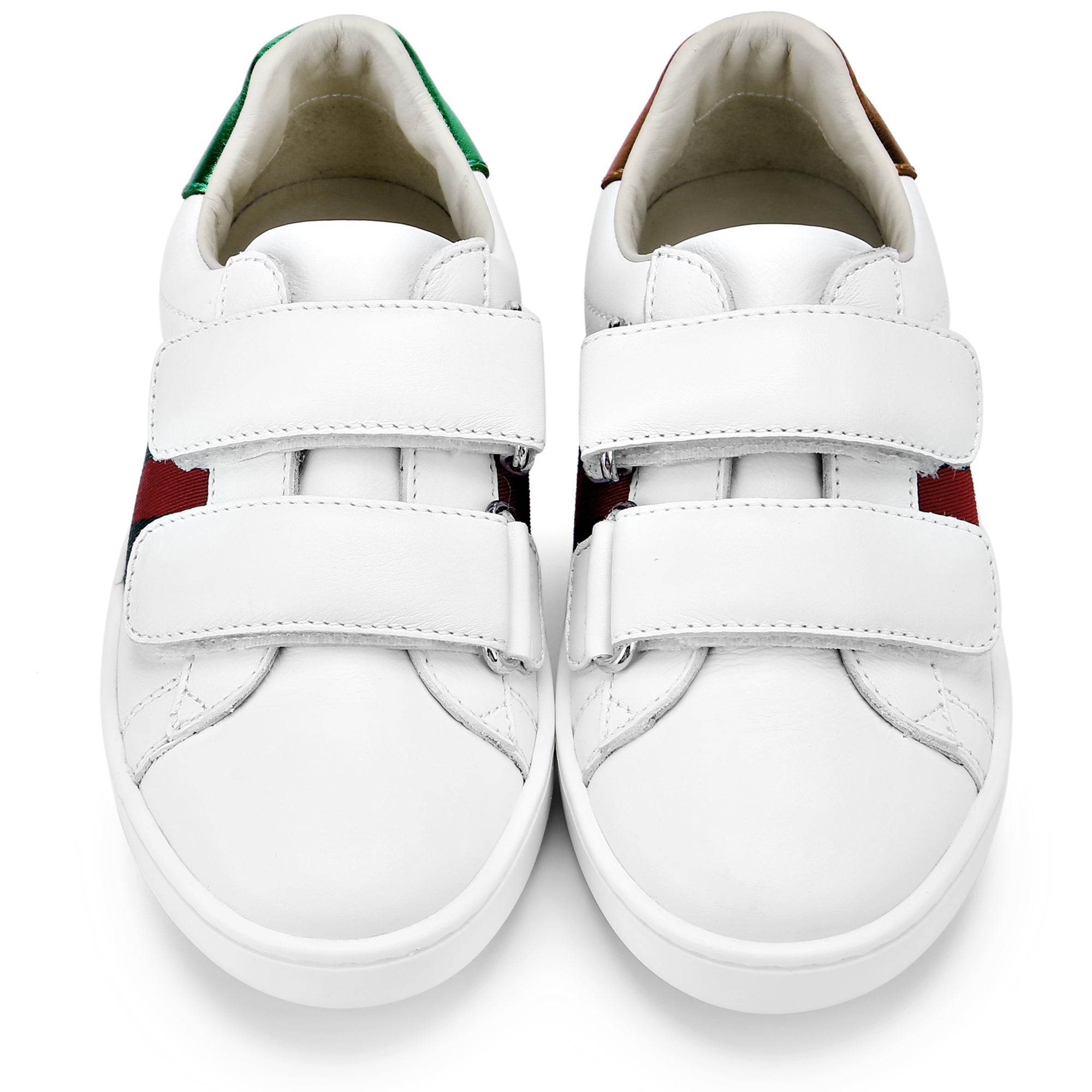 Girls White Leather Trainers
