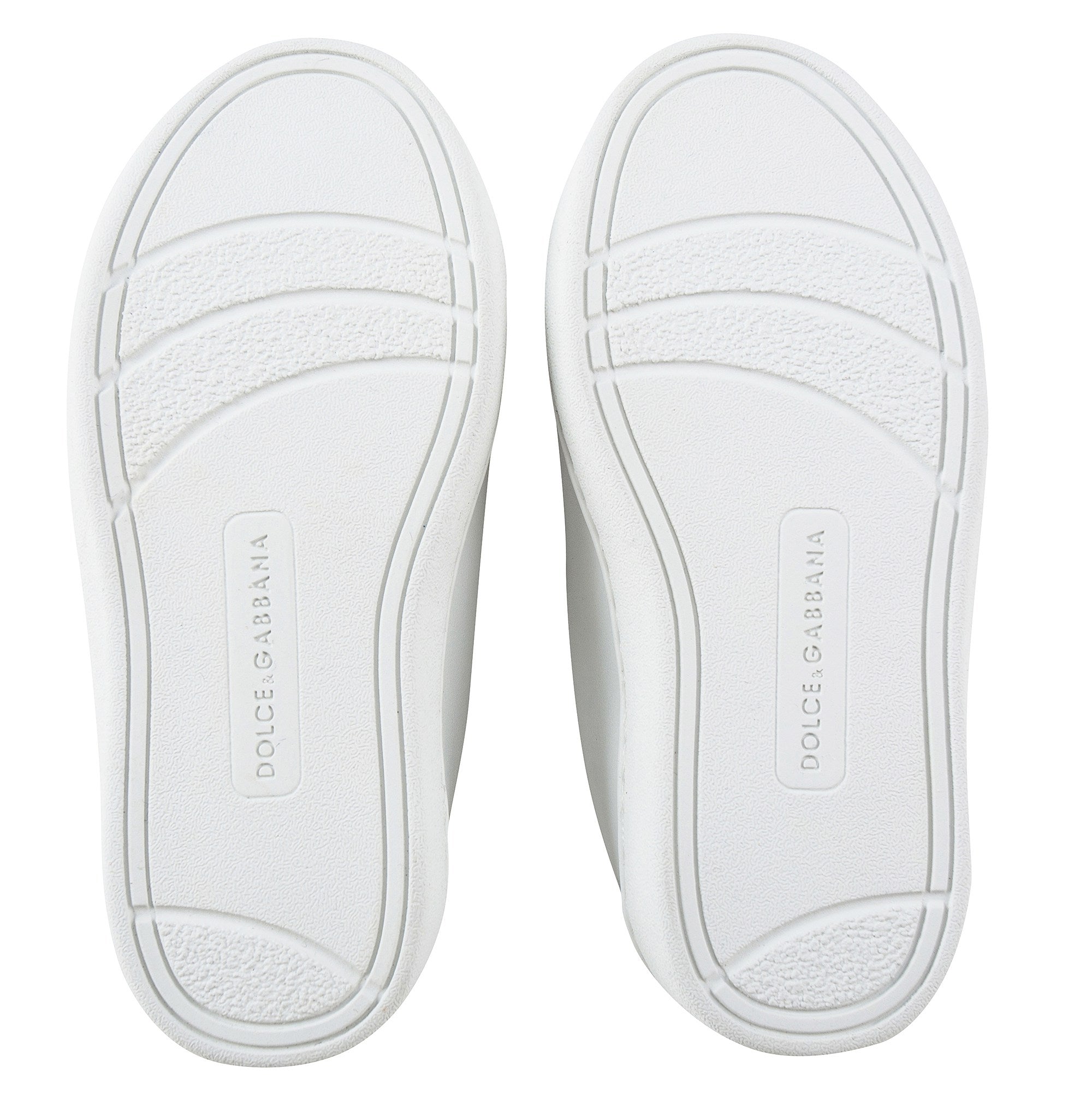Girls White Leather  “DG"  Shoes
