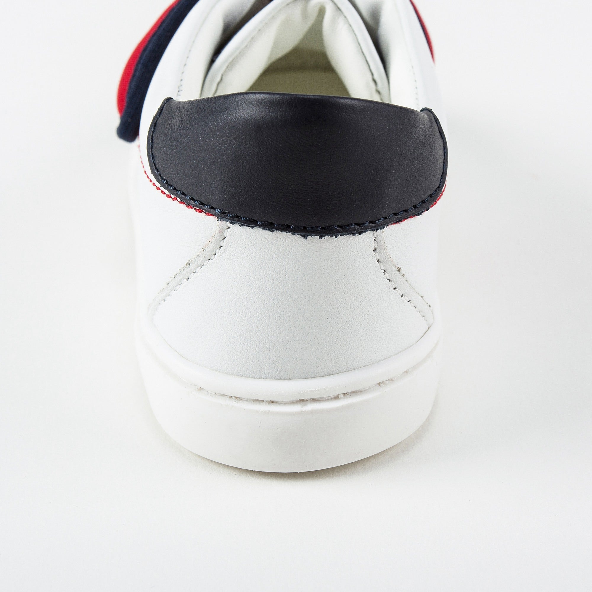 Baby Girls White Leather Whit Red Logo Shoes