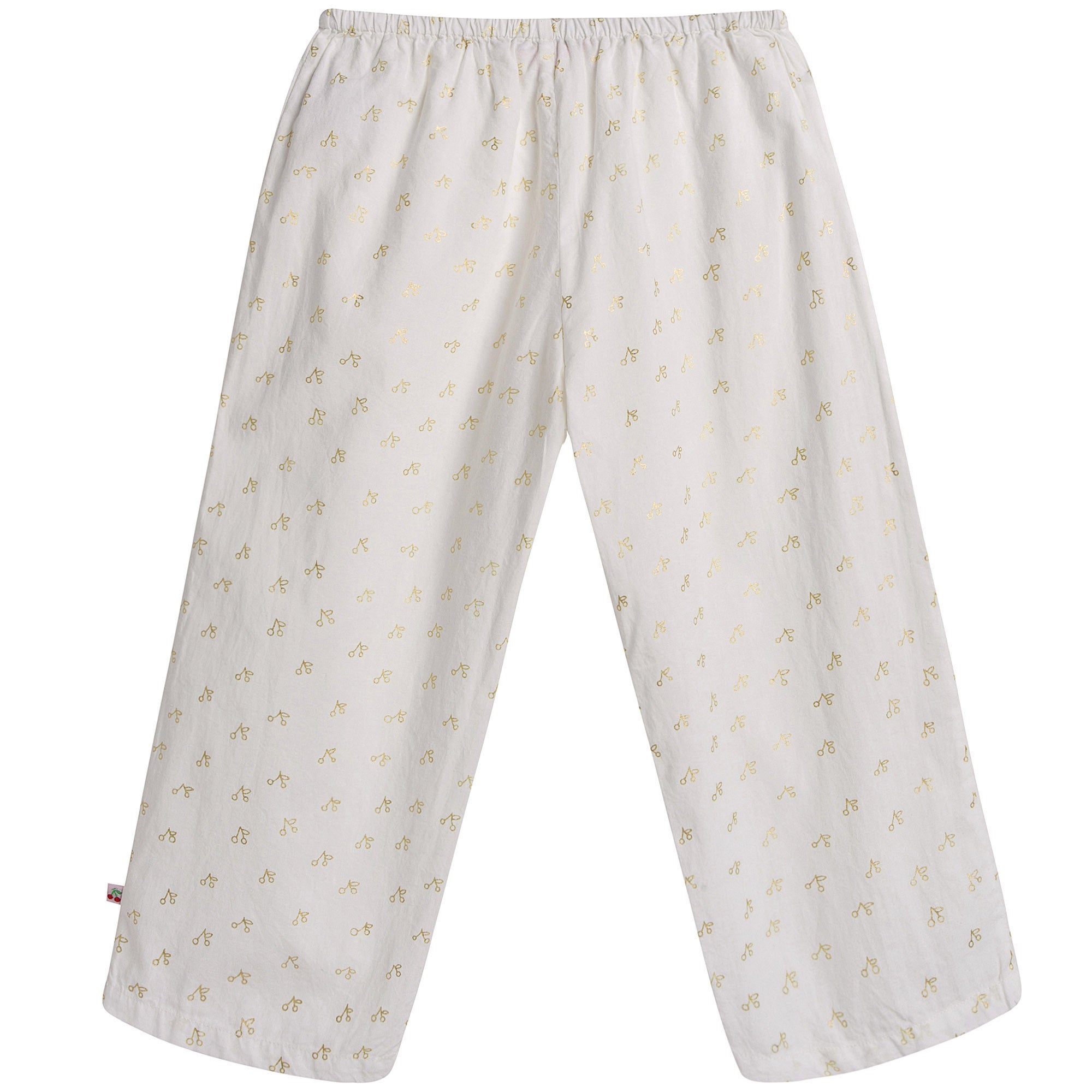 Girls White With Gold Cherry Pyjama - CÉMAROSE | Children's Fashion Store - 6