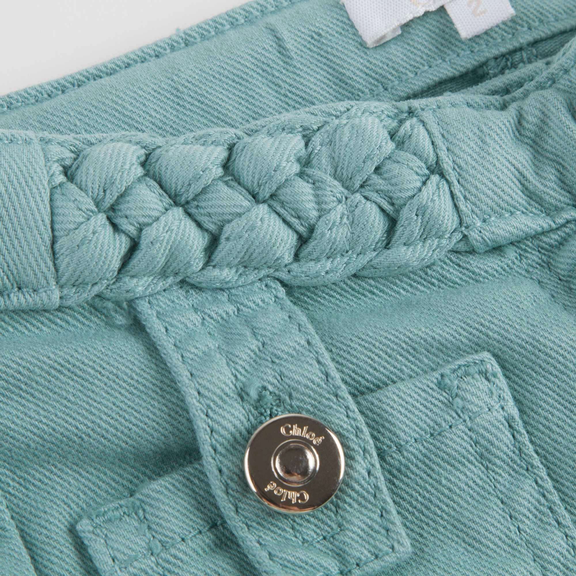 Girls Green Braided Trousers