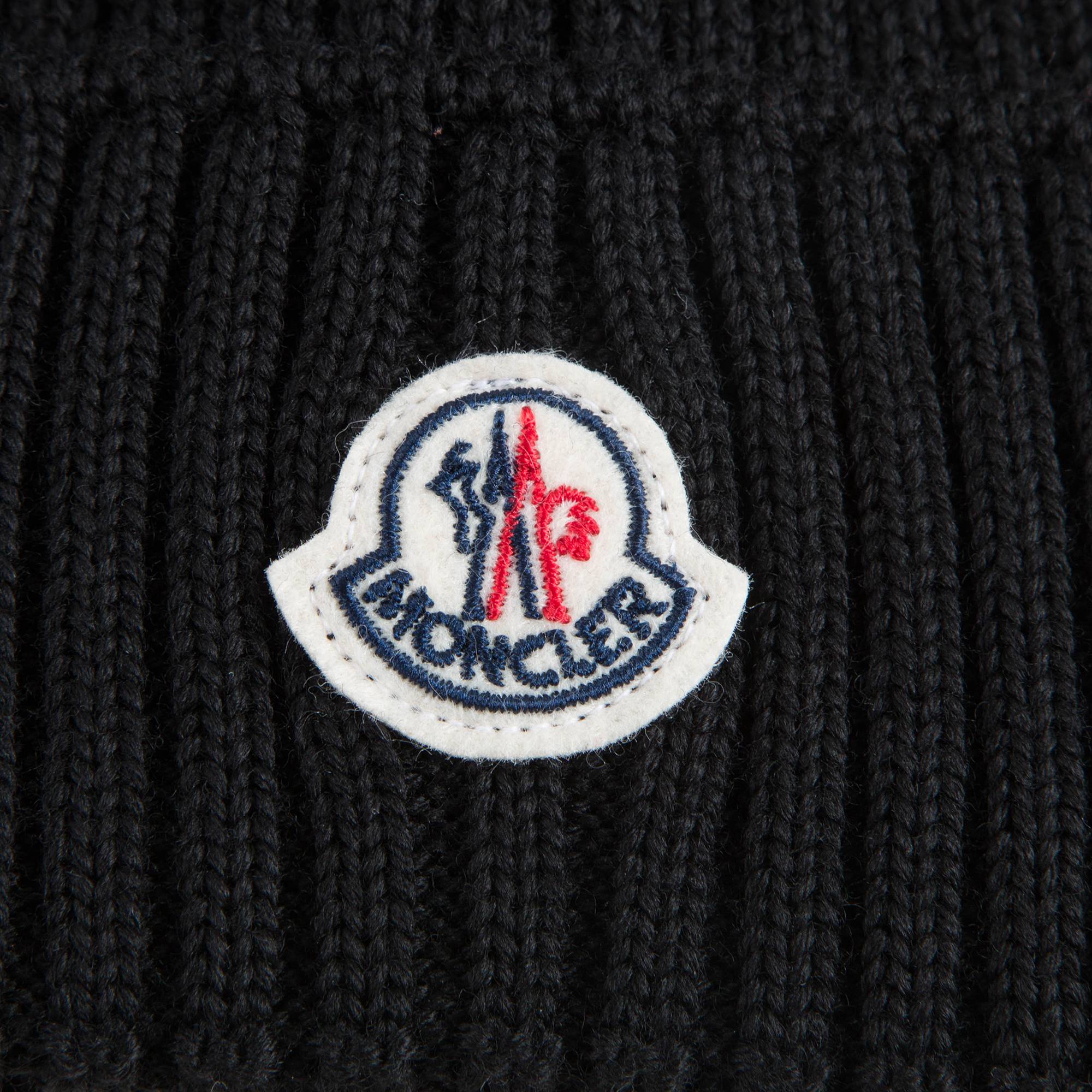 Girls Black "BERRETTO" Virgin Wool Hats