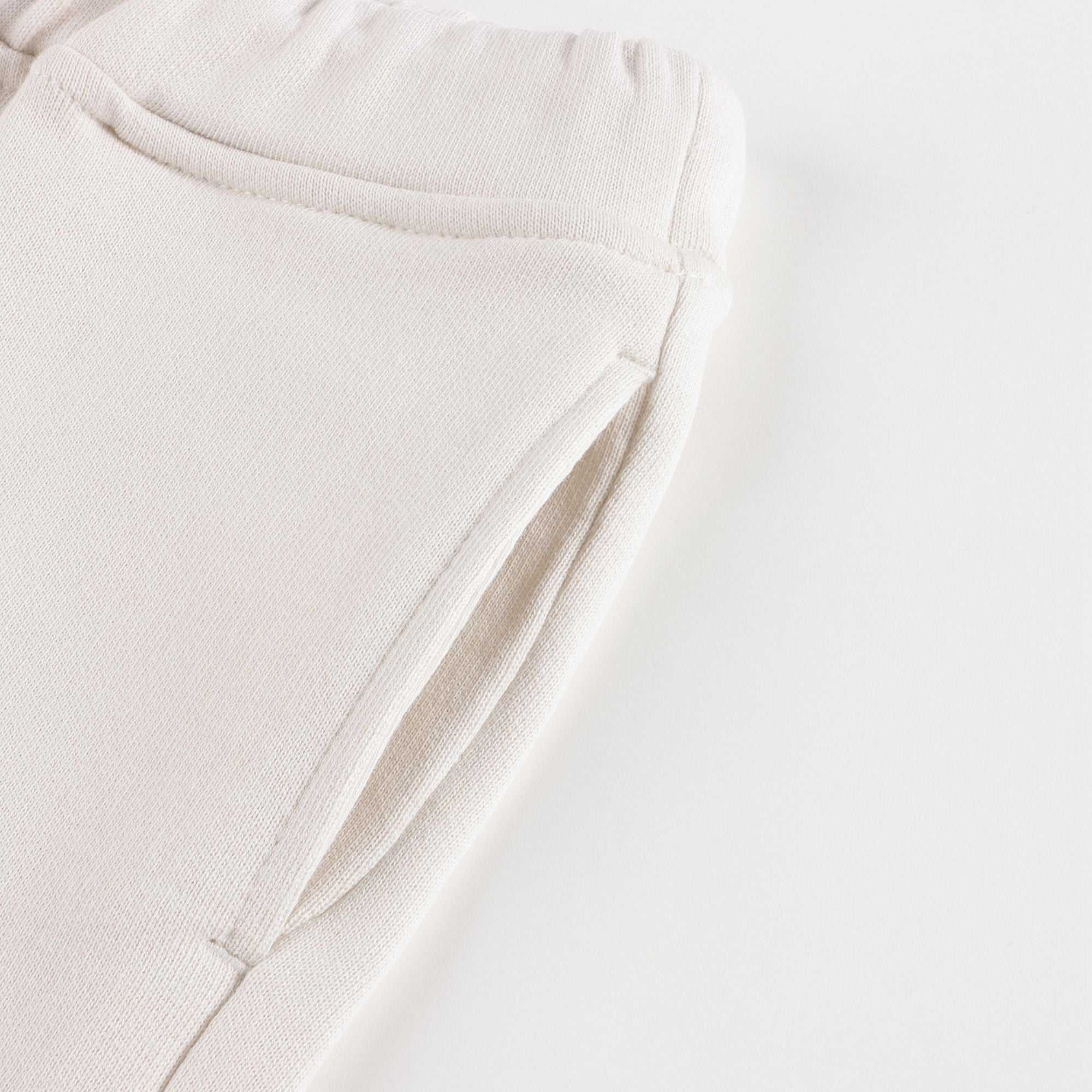 Girls White Cotton Shorts