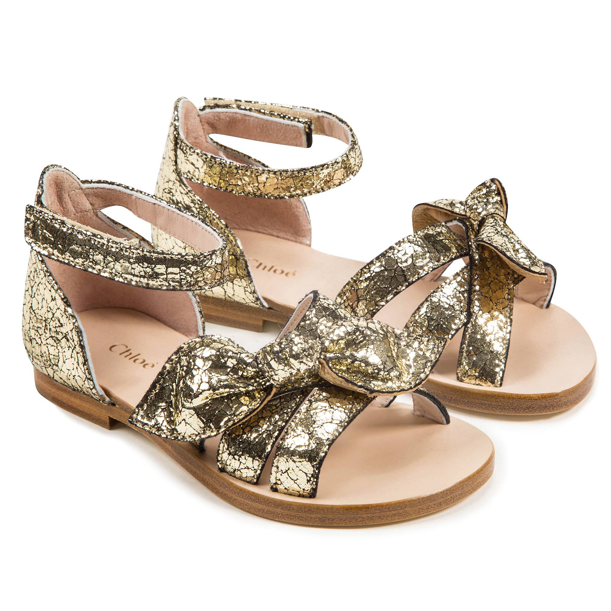 Girls Dore Cuir Sandals