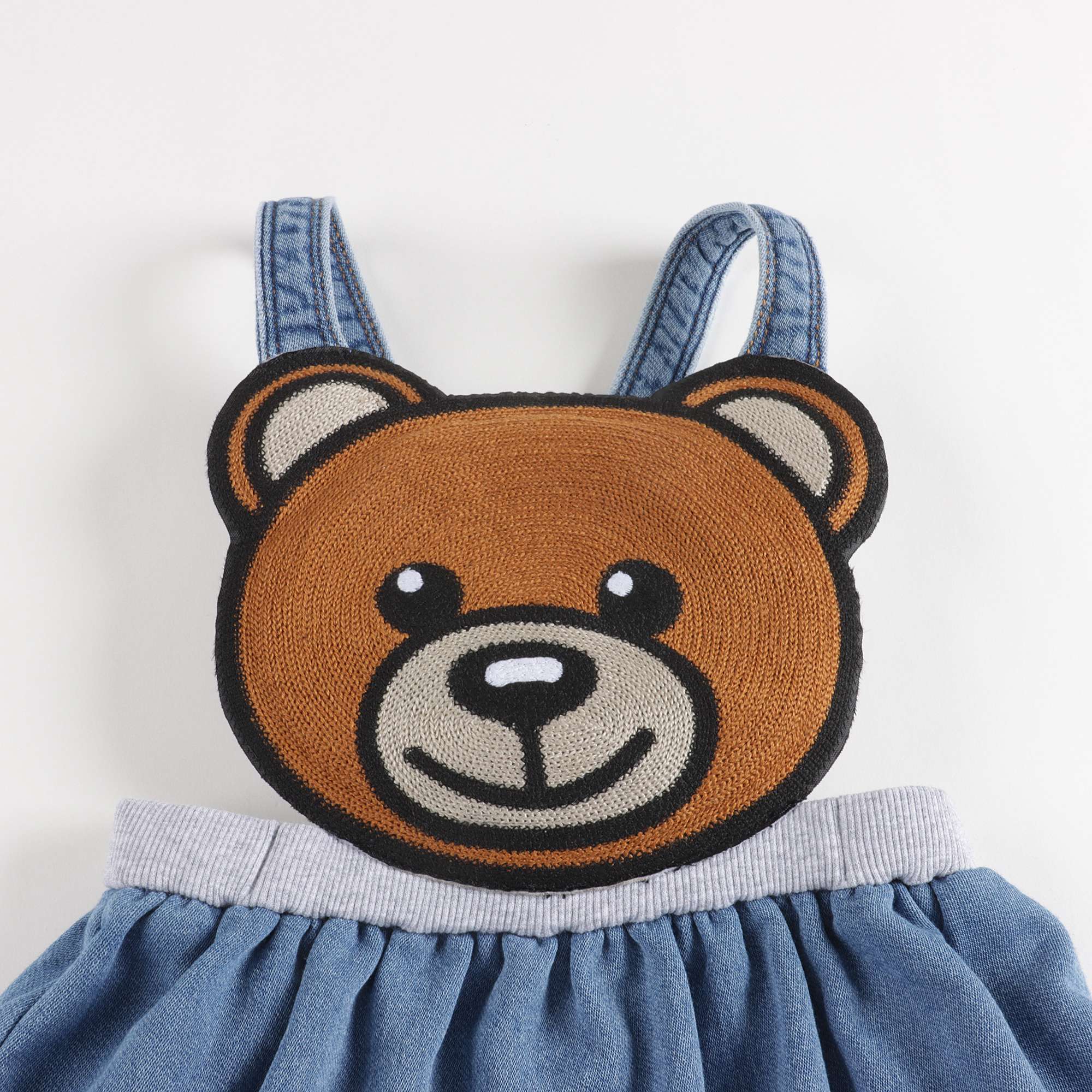 Baby Girls Bear Denim Skirt