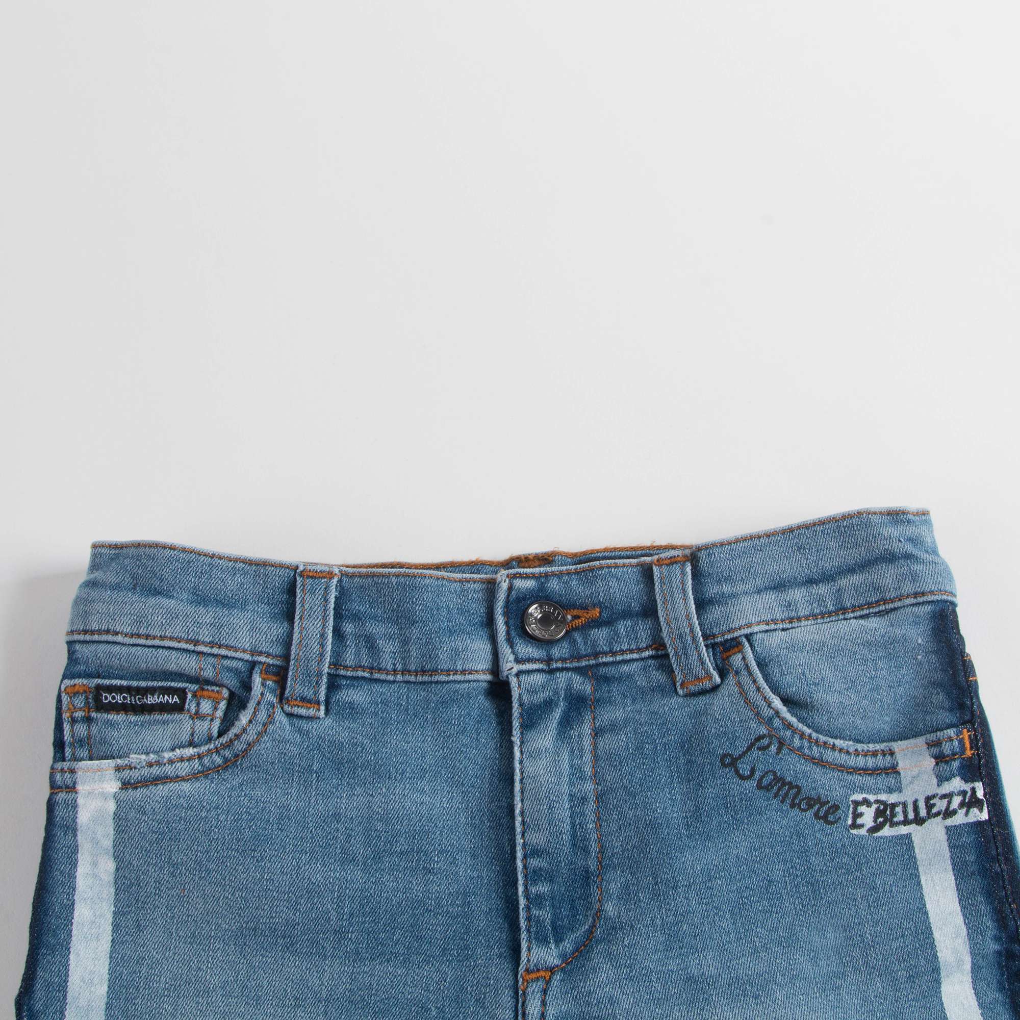 Girls Light Blue Cotton Trousers