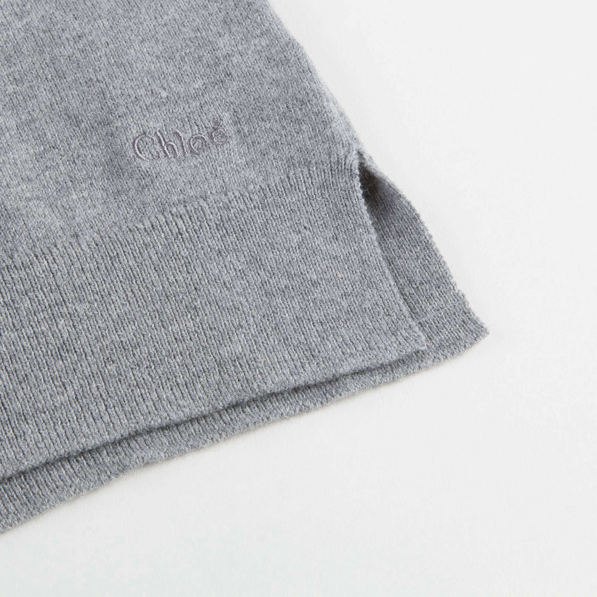 Girls Grey Polo Neck Sweater