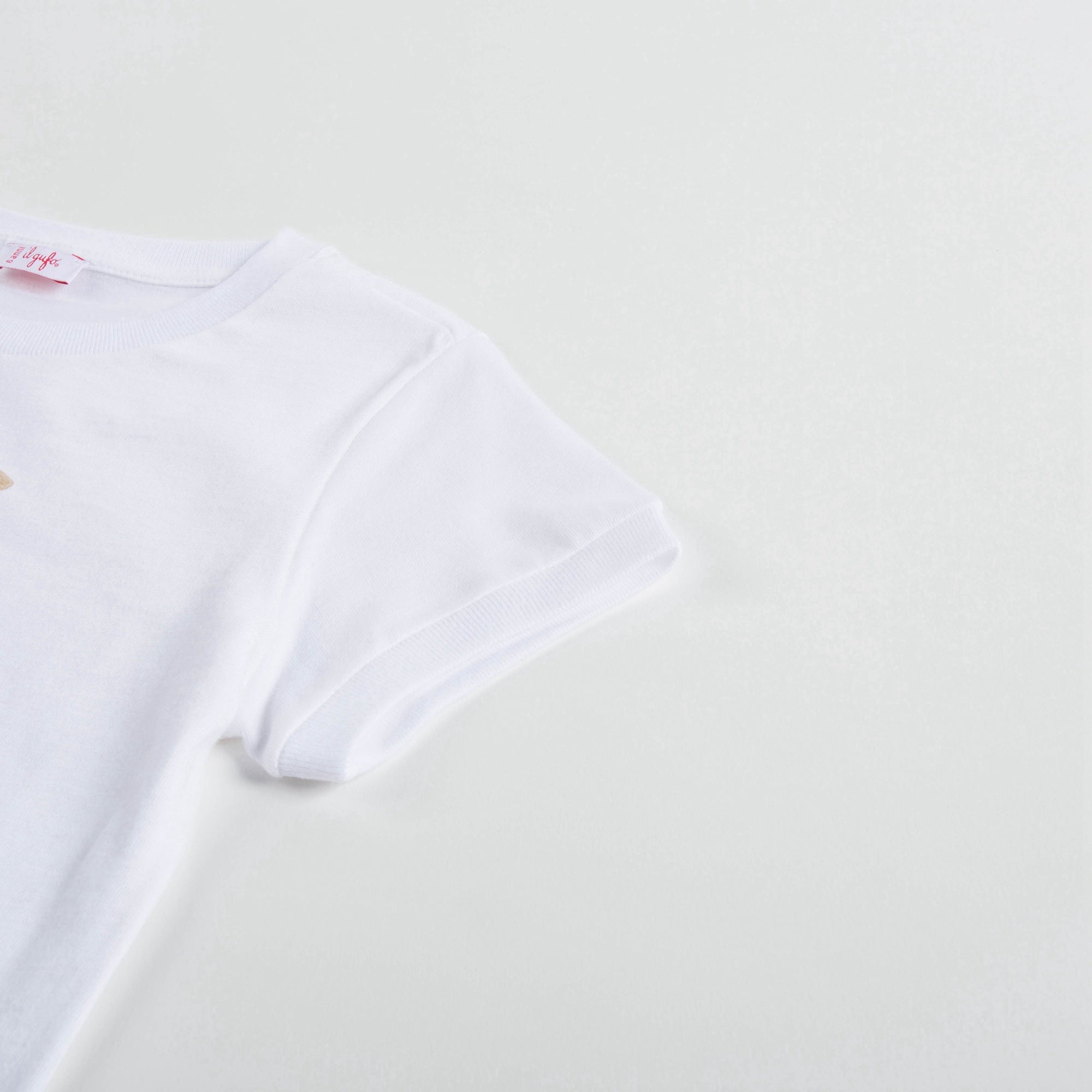 Girls White & Azalea Pink Printed Cotton T-shirt
