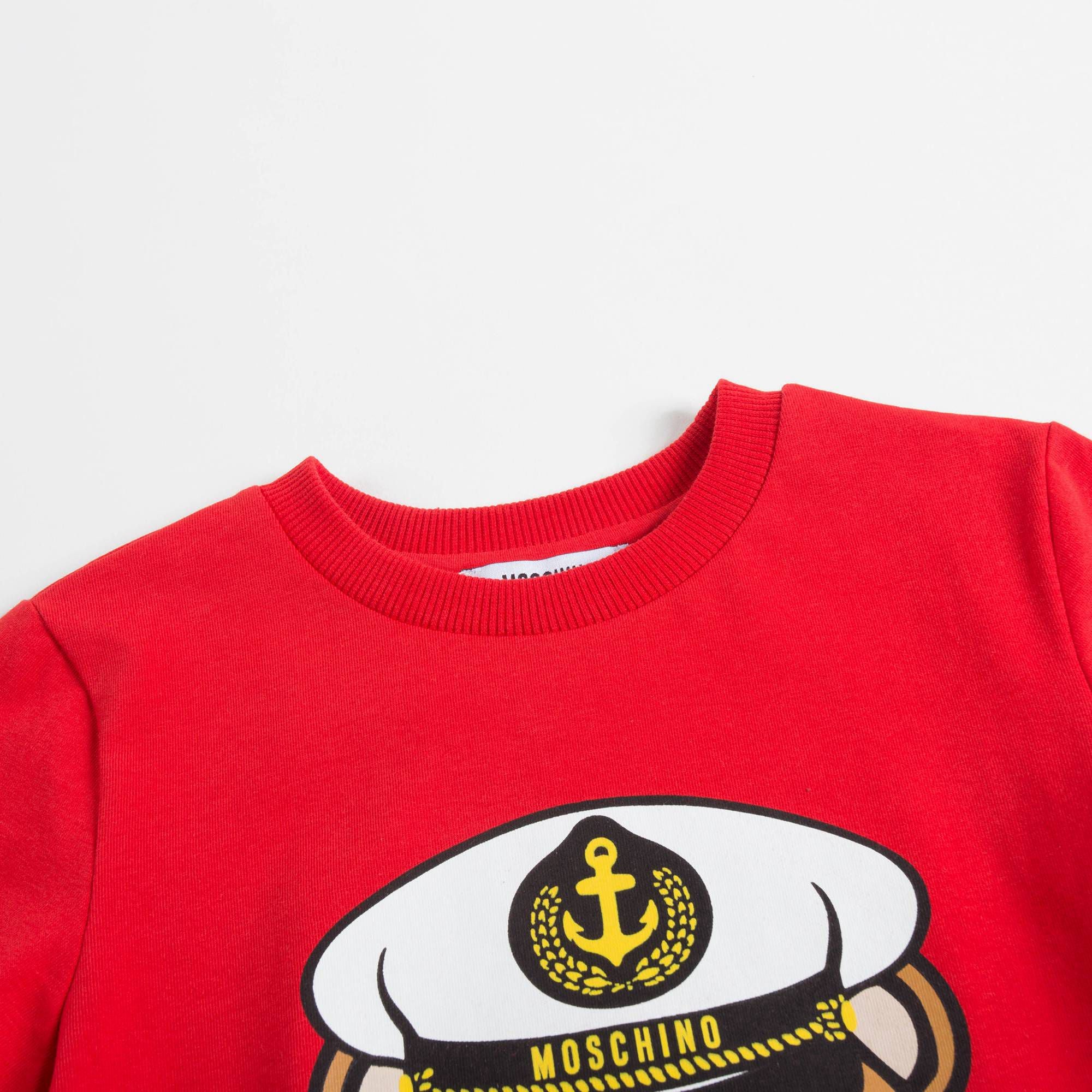 Girls Poppy Red Cotton Teddy Bear T-Shirt