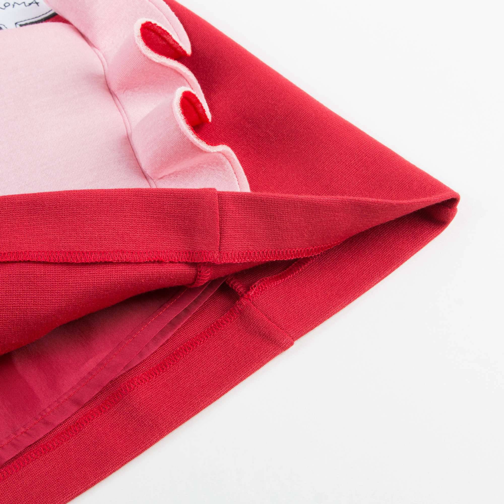 Girls Red & Pink Neoprene Dress