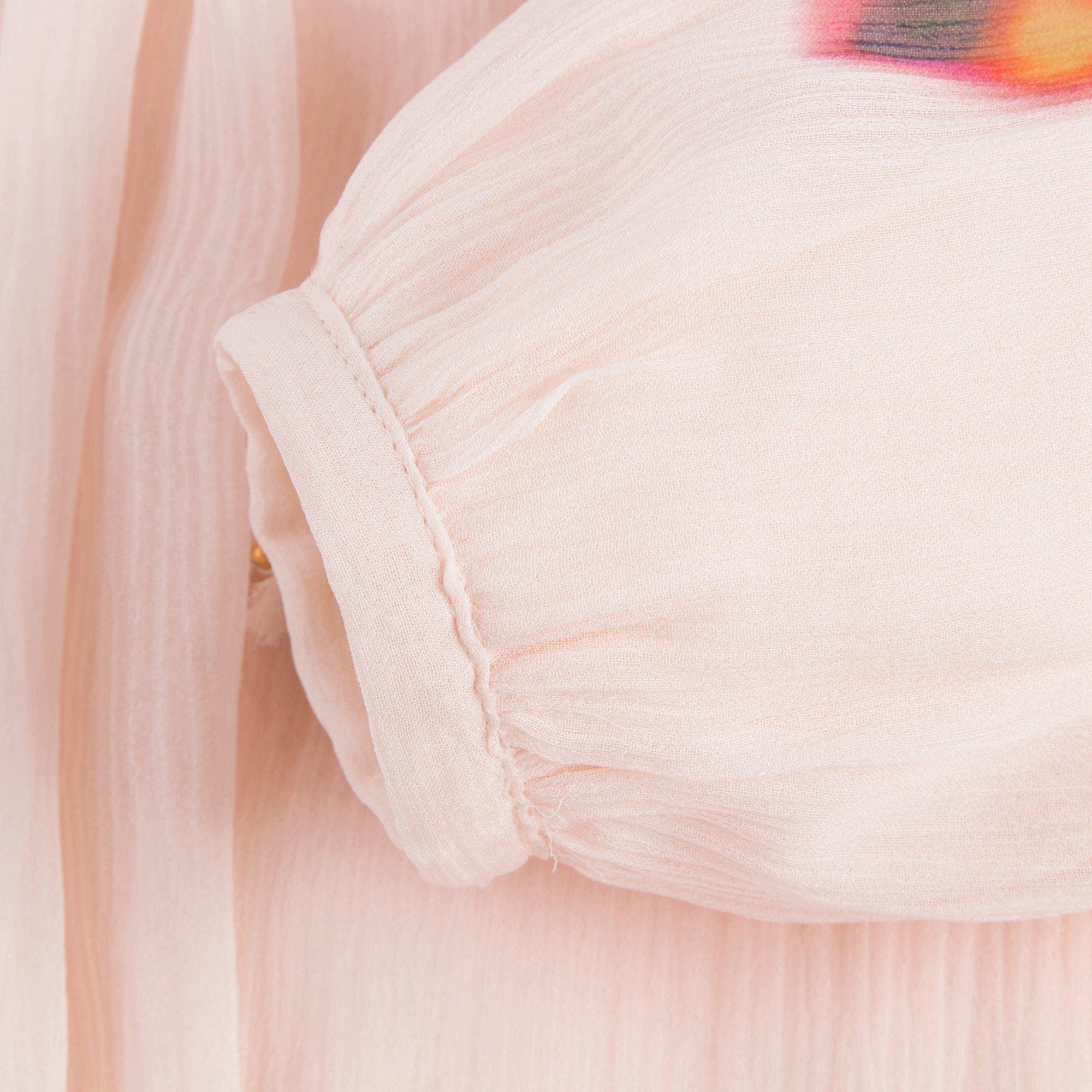 Girls Pink Silk Dress