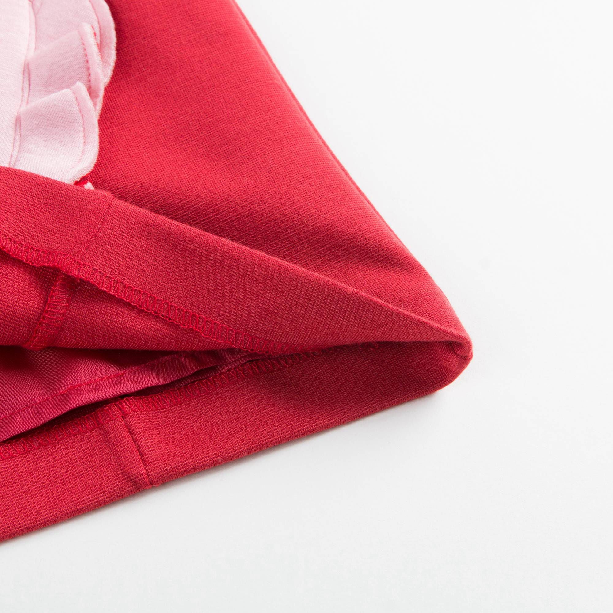 Baby Girls Red & Pink Neoprene Dress